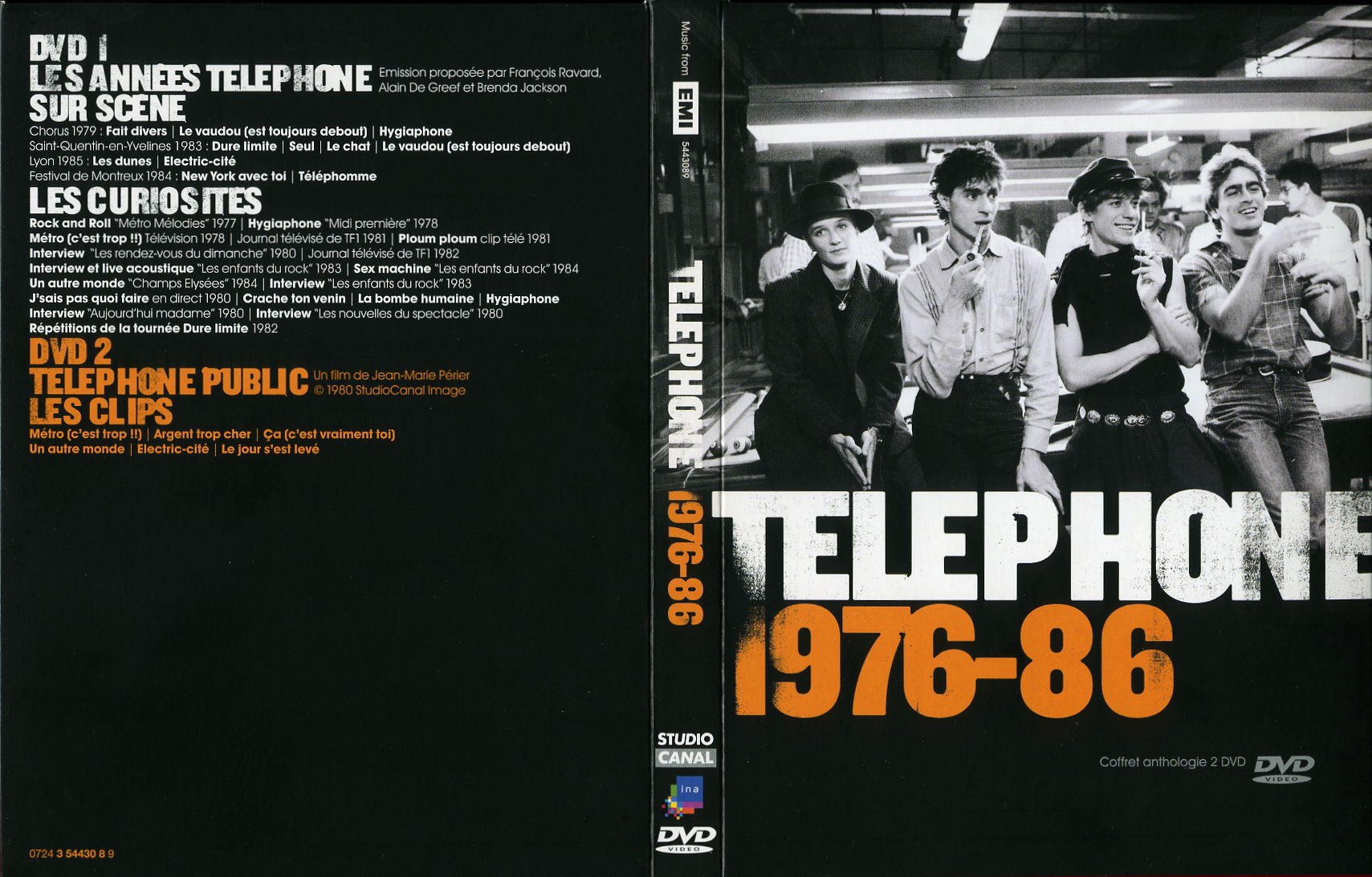 Jaquette DVD Telephone 1976-86