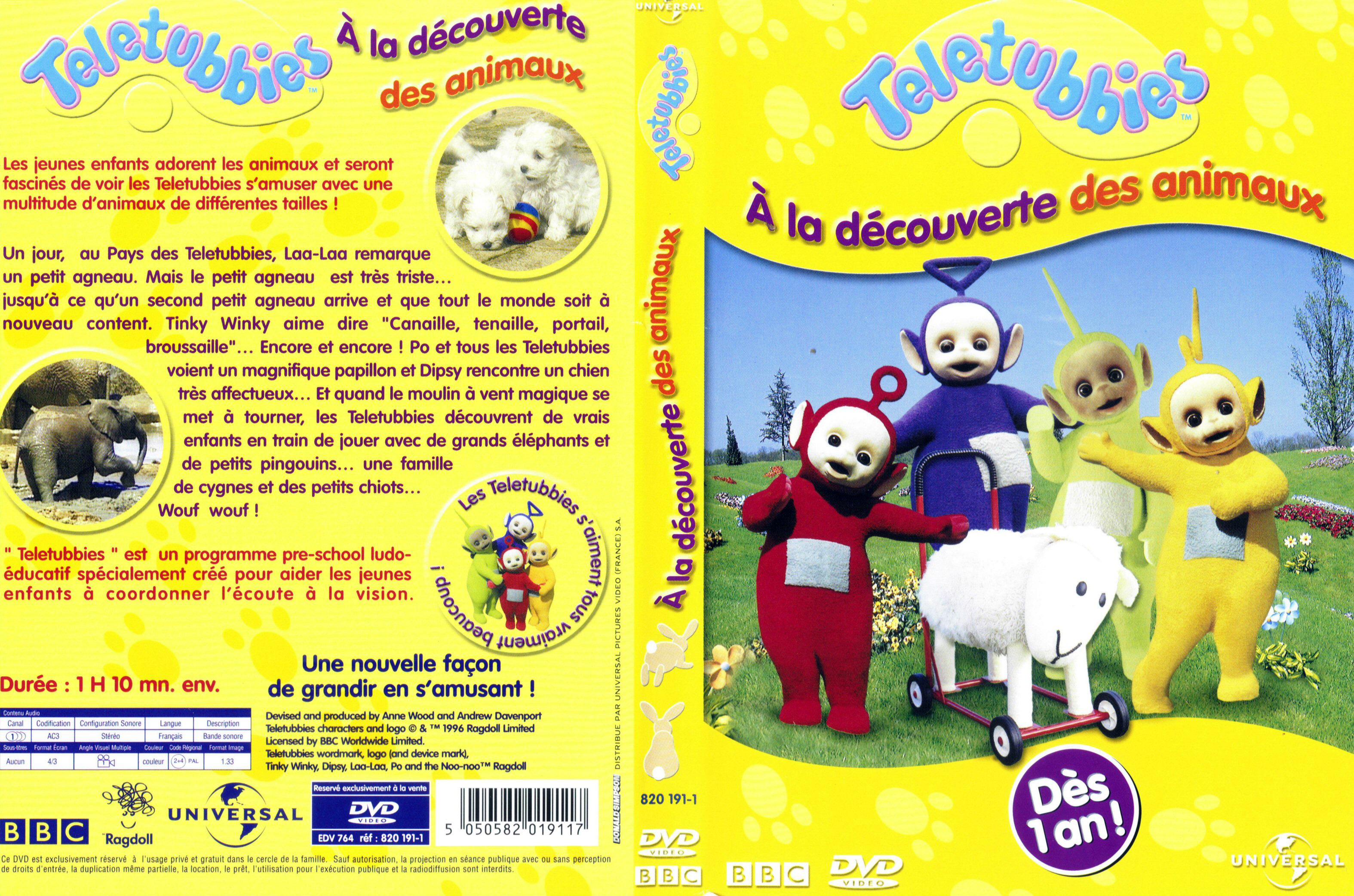 Jaquette DVD Teletubbies A la decouverte des animaux