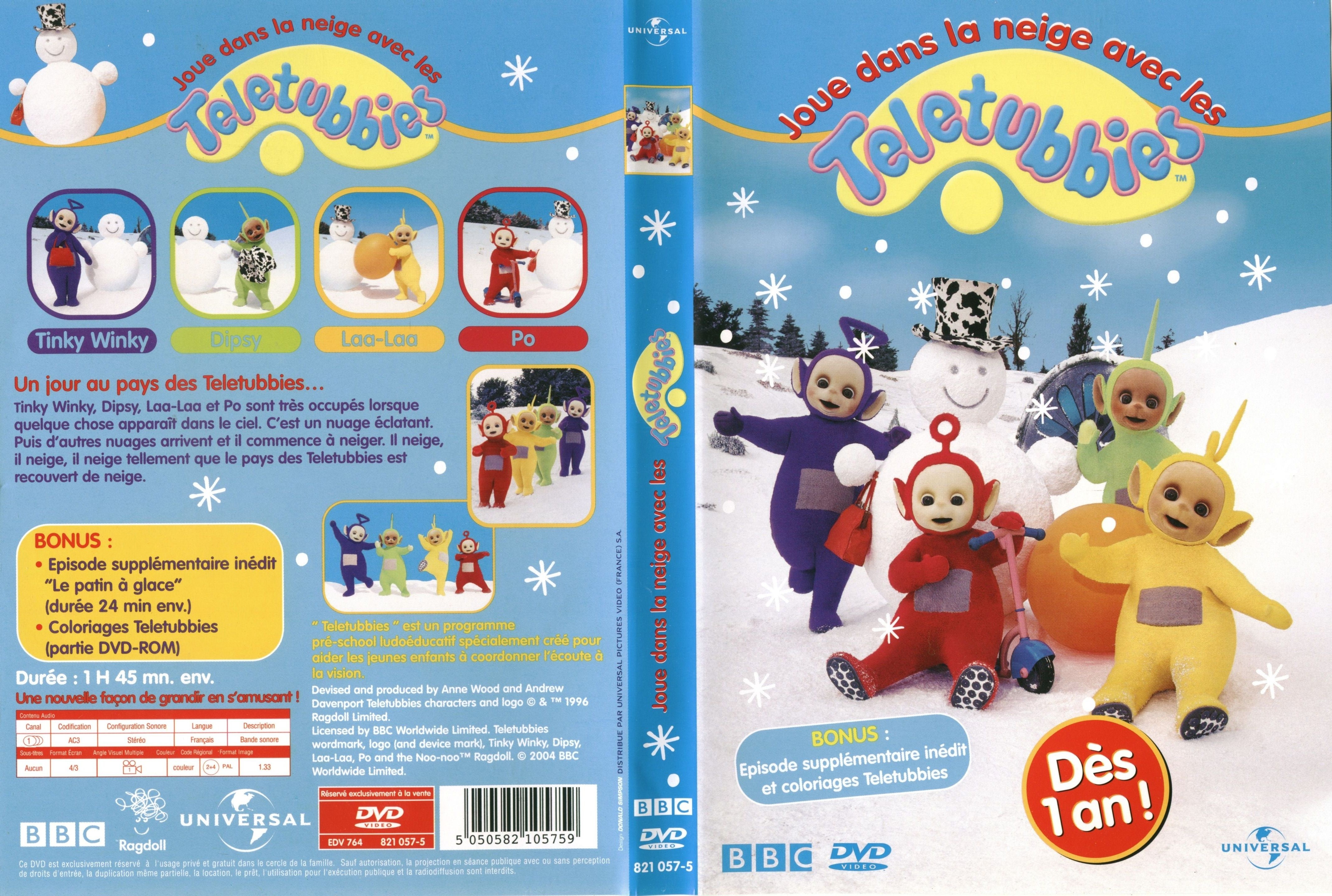 Jaquette DVD Teletubbies joue dans la neige