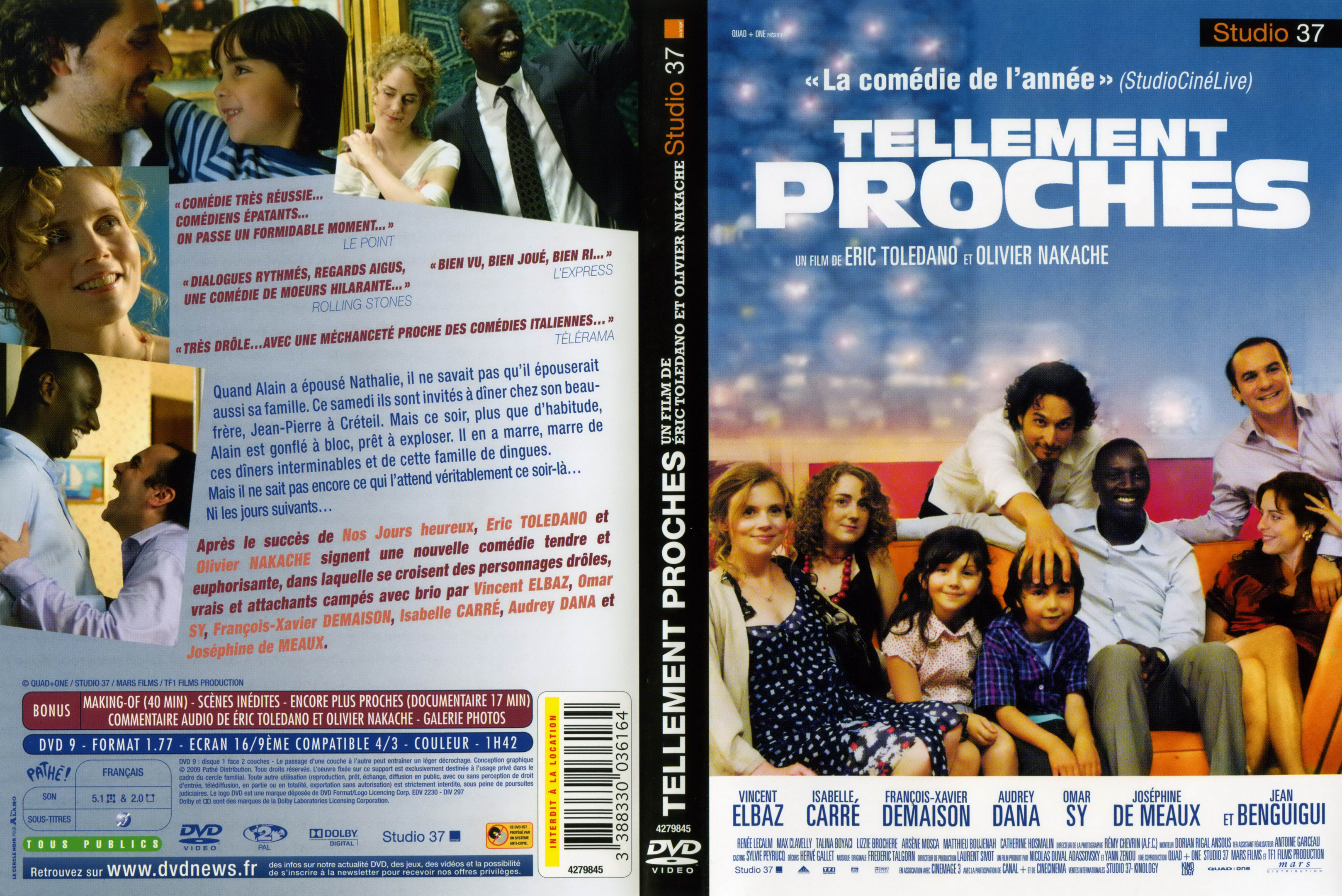 Jaquette DVD Tellement proches