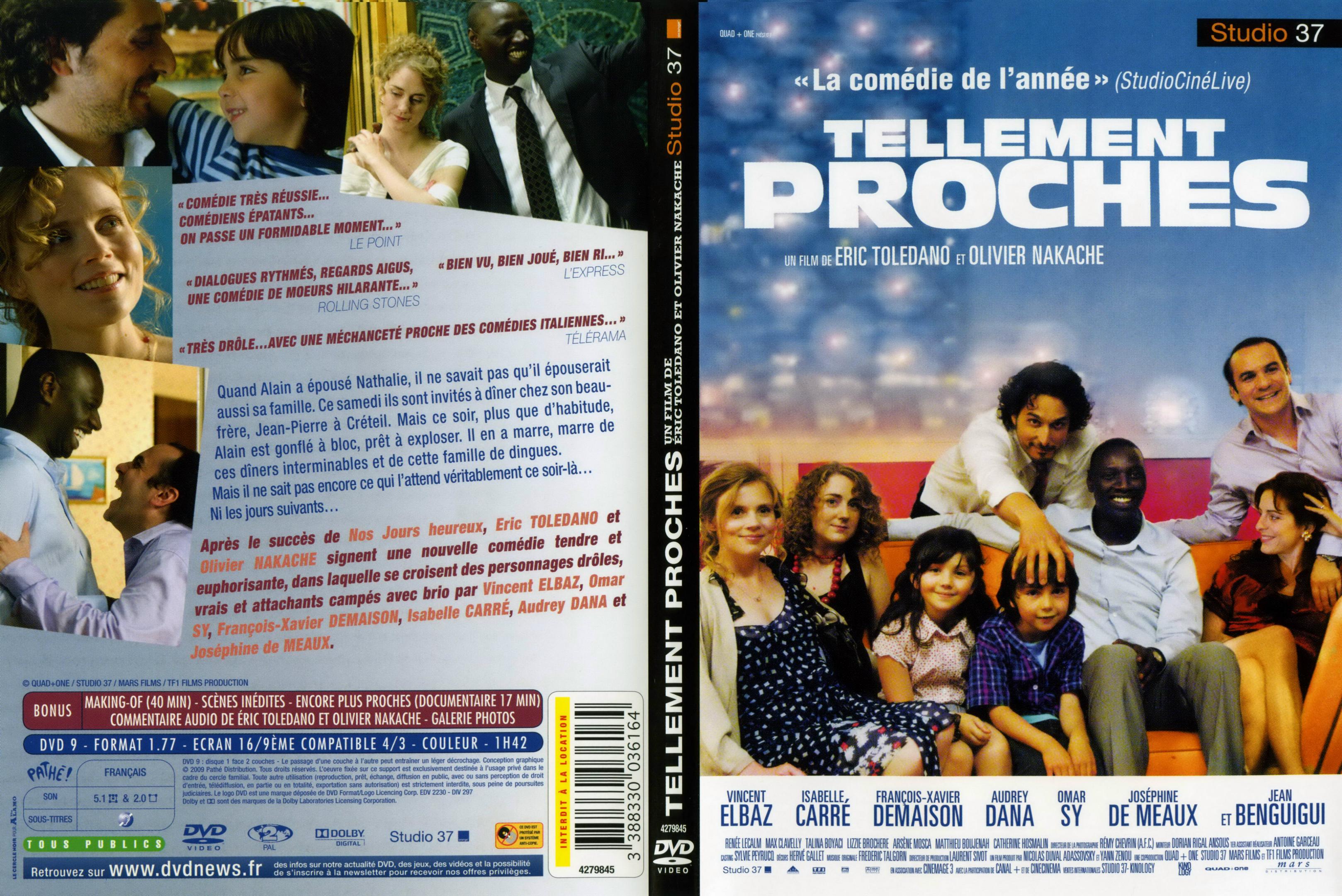 Jaquette DVD Tellement proches - SLIM