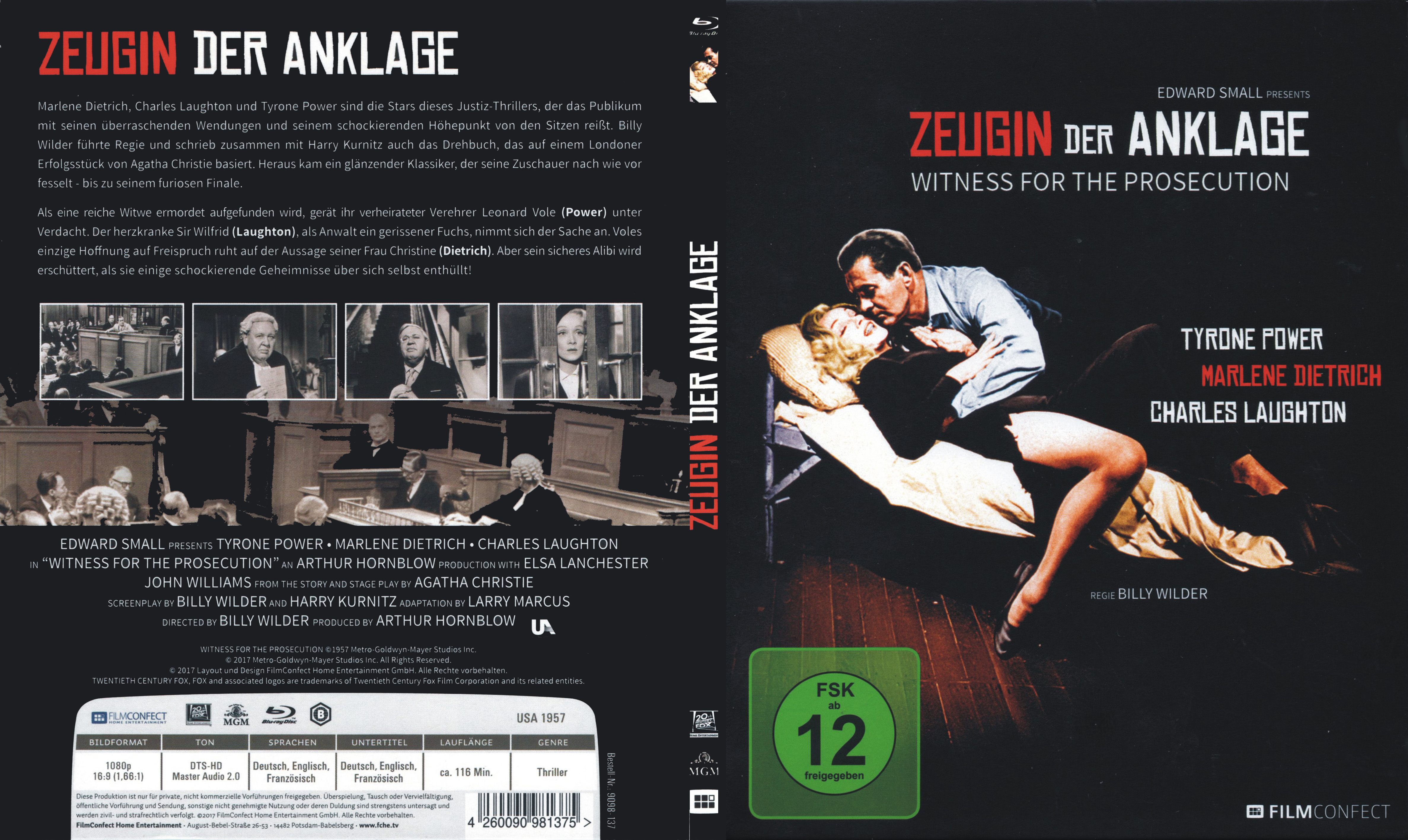 Jaquette DVD Temoin  charge Zone 1 (BLU-RAY)