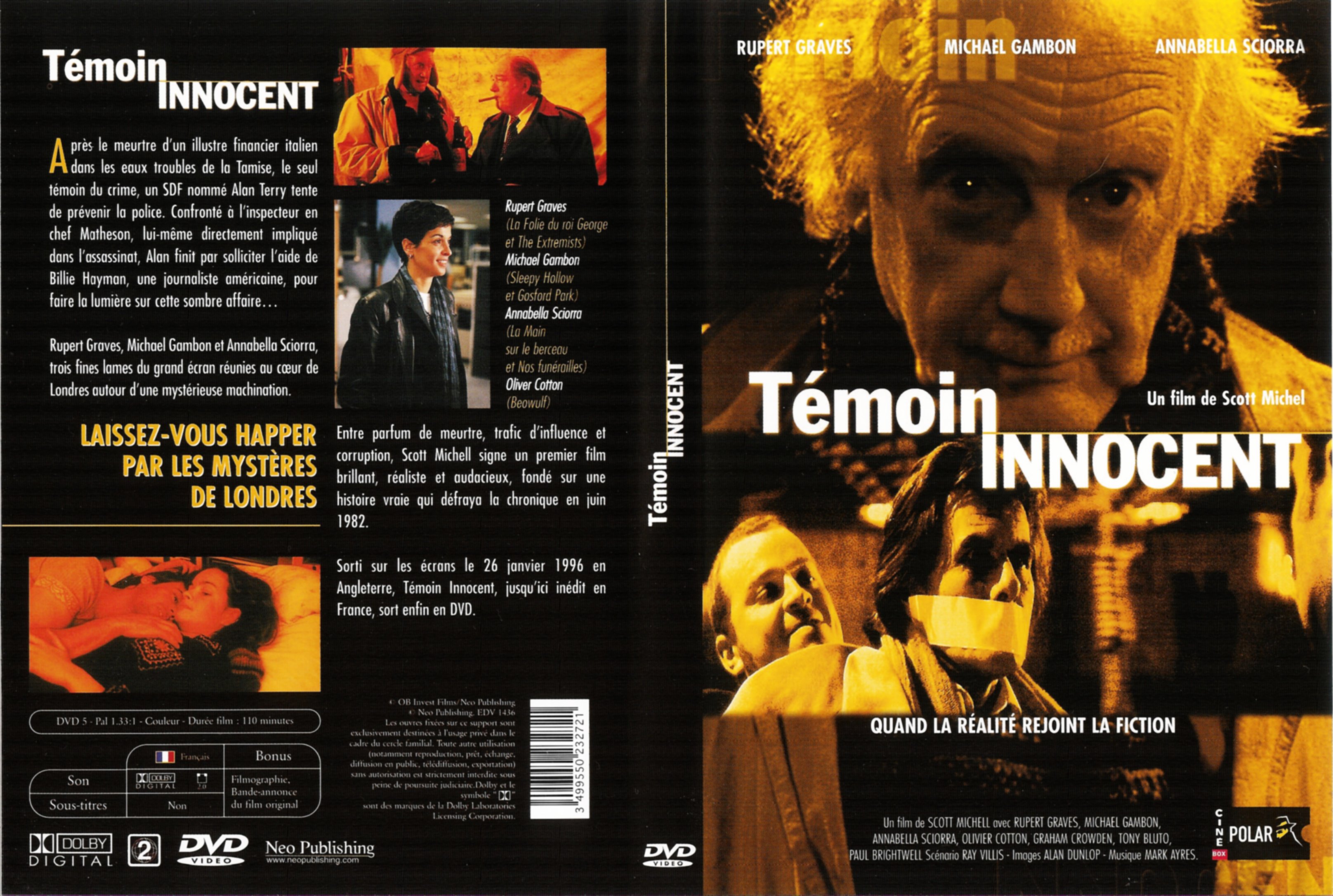 Jaquette DVD Tmoin innocent