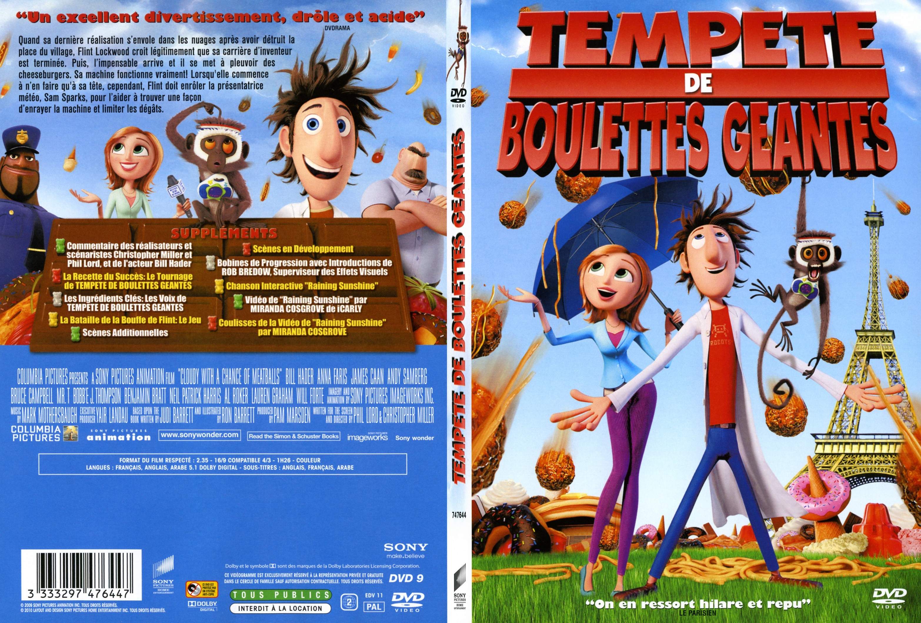 Jaquette DVD Tempte de boulettes gantes - SLIM
