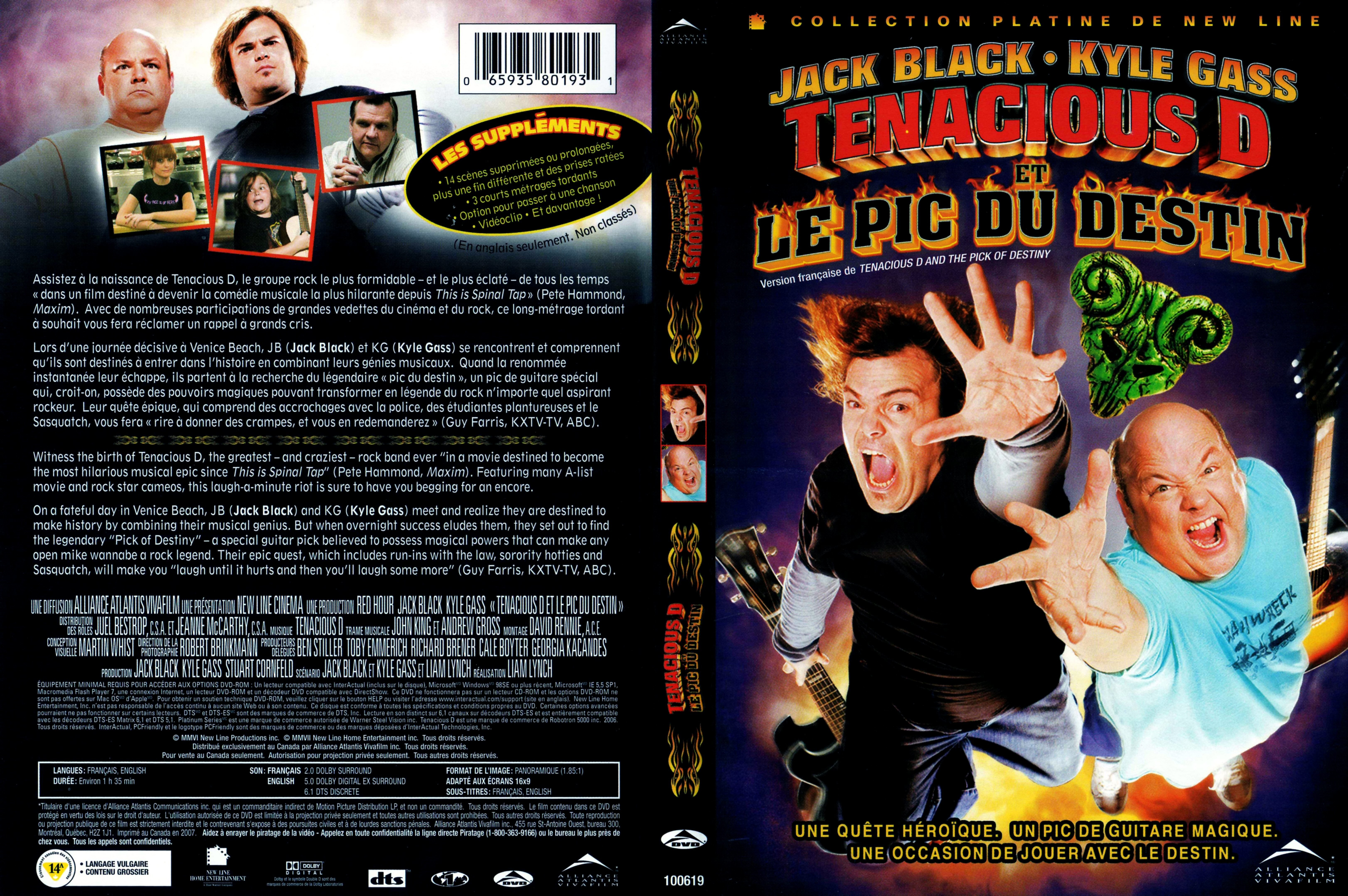 Jaquette DVD Tenacious D et le pic du destin Zone 1