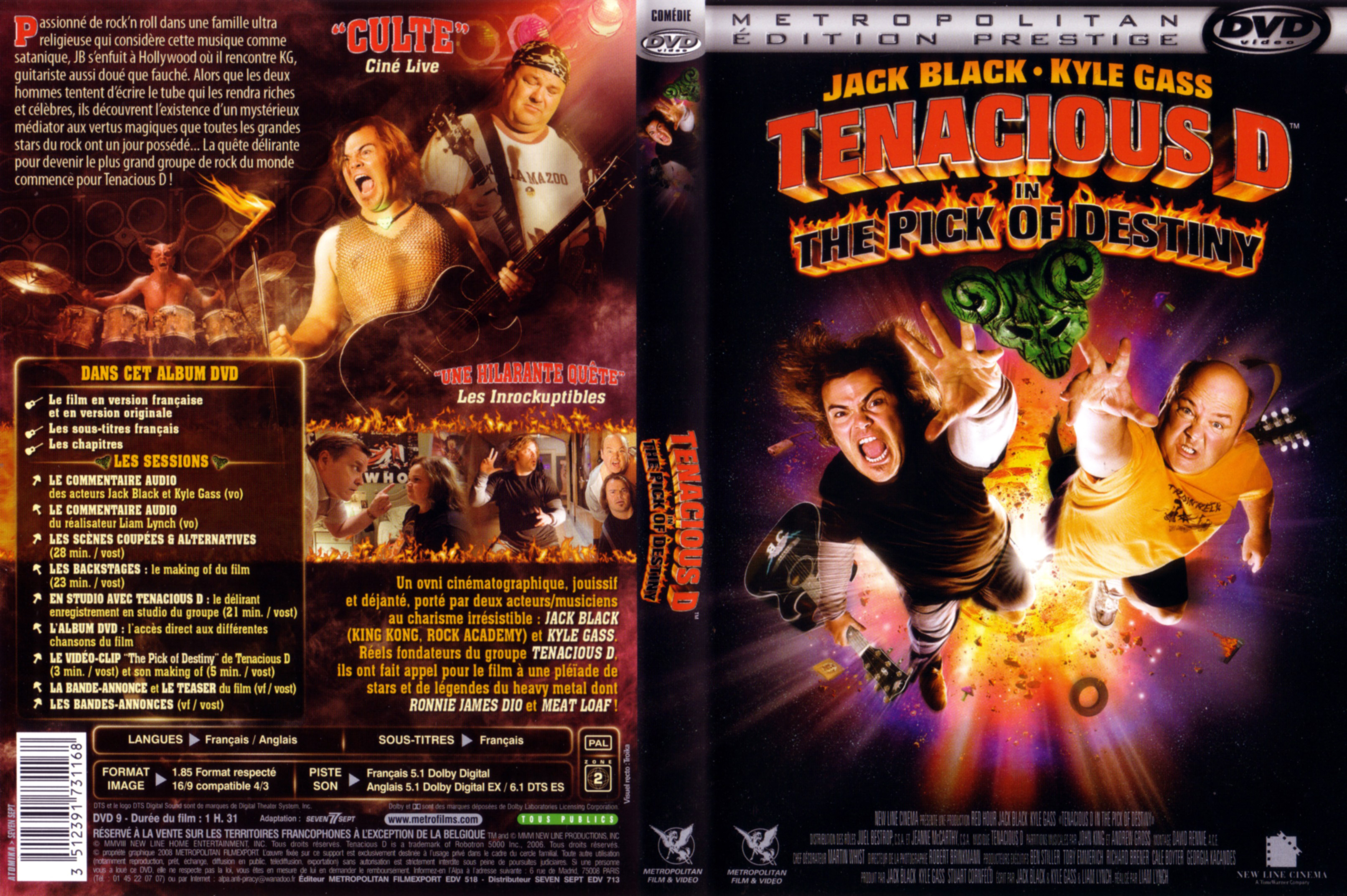 Jaquette DVD Tenacious D in the pick of destiny