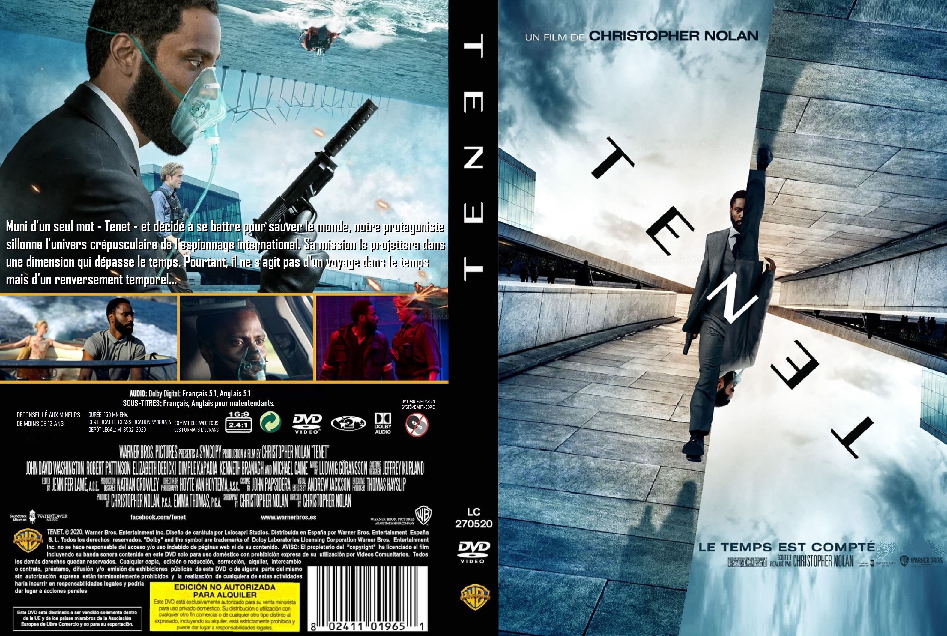 Jaquette DVD Tenet custom