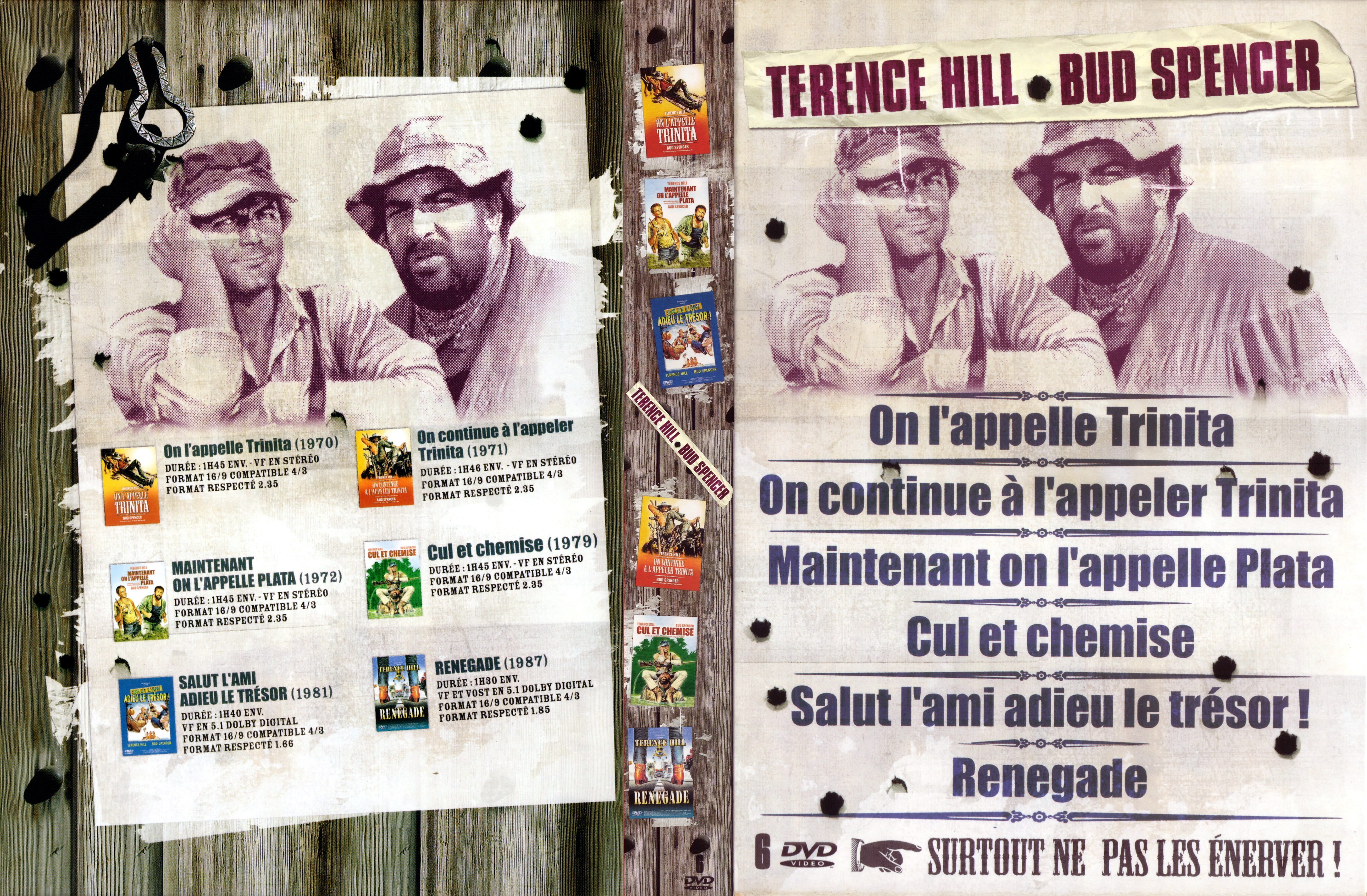 Jaquette DVD Terence Hill et Bud Spencer COFFRET