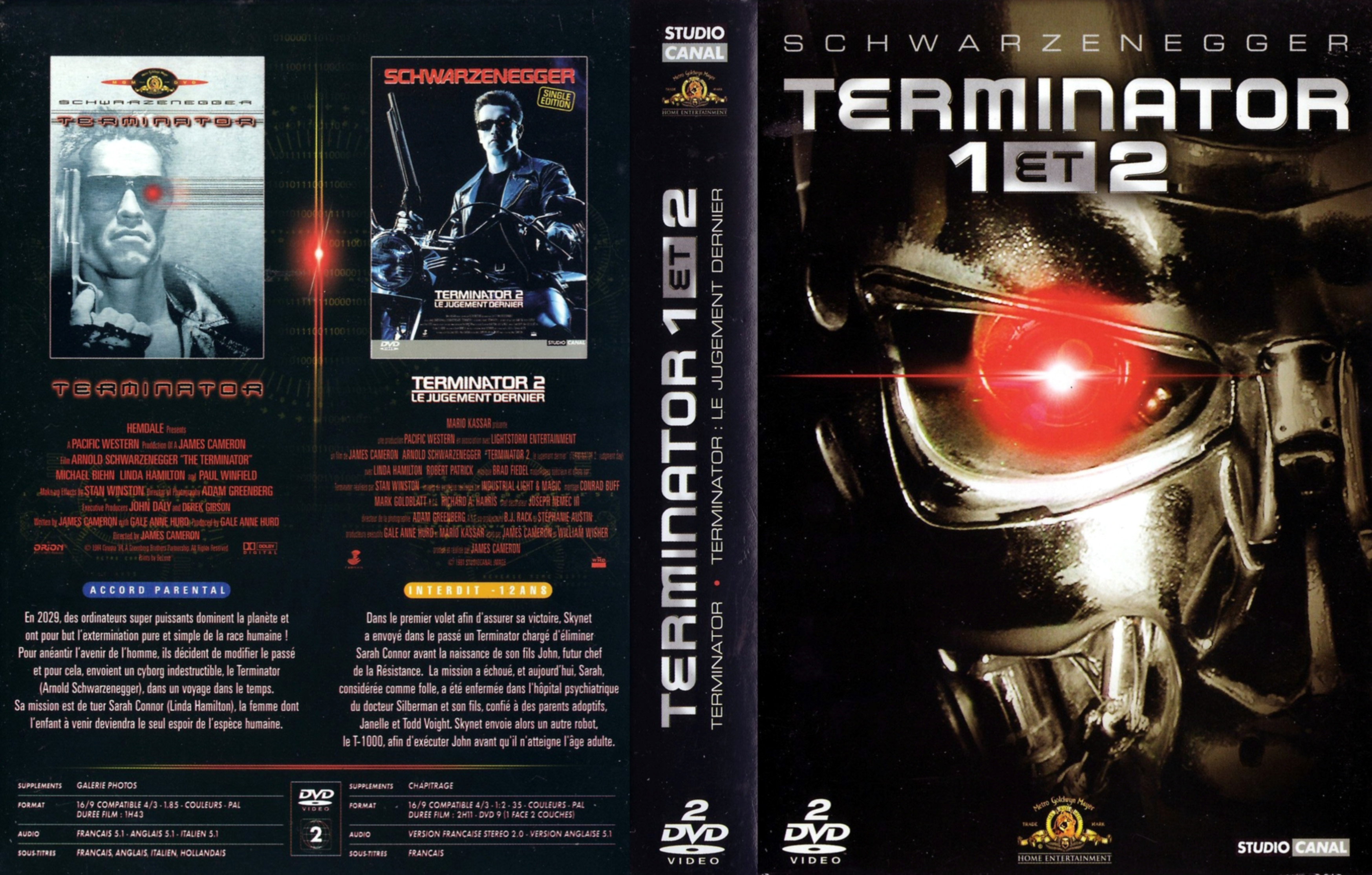 Jaquette DVD Terminator 1 et 2