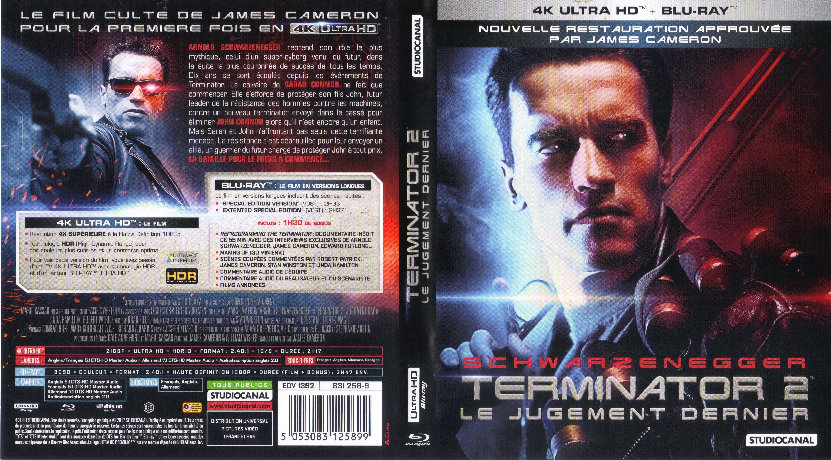Jaquette DVD Terminator 2 4K (BLU-RAY)