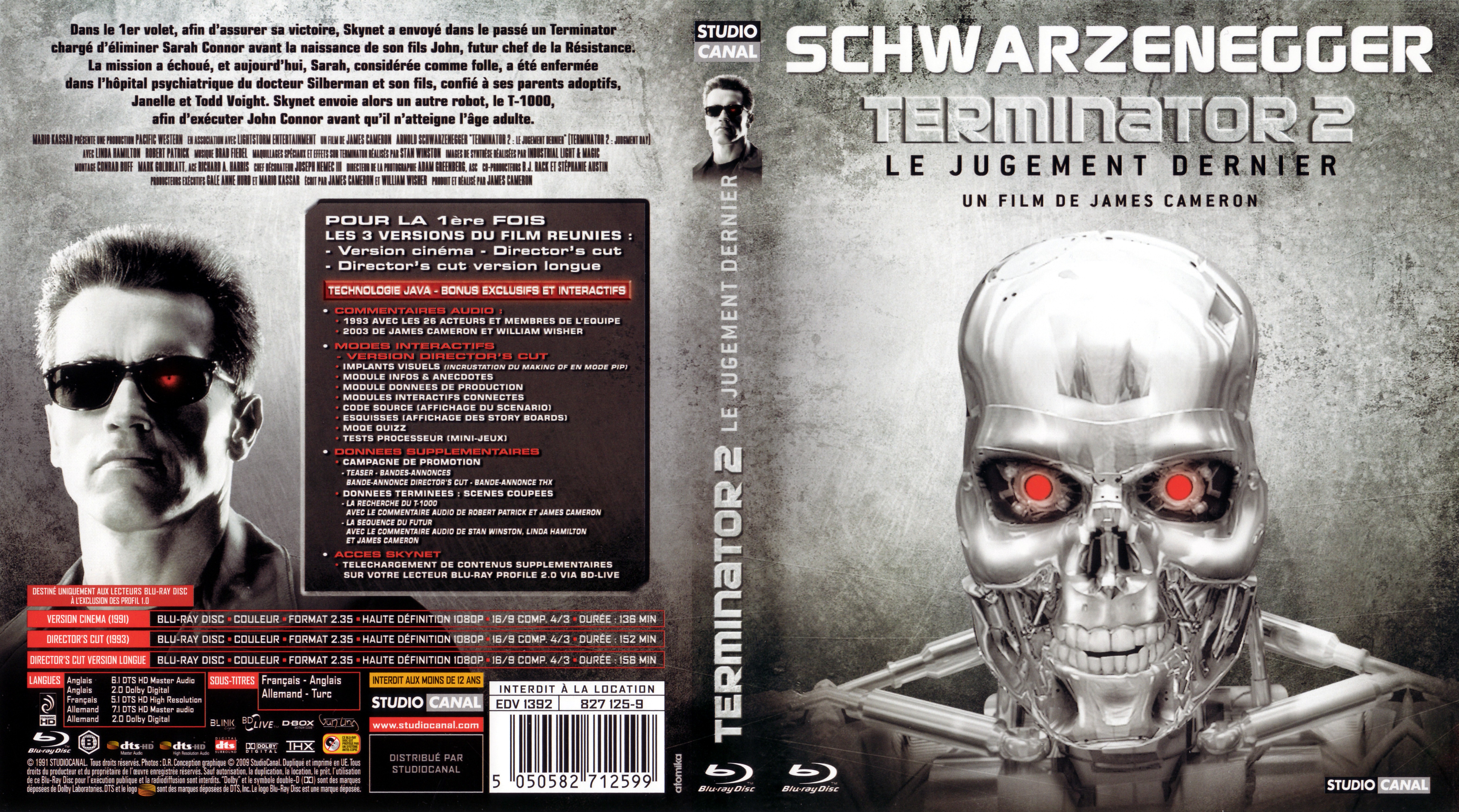 Jaquette DVD Terminator 2 (BLU-RAY) v2