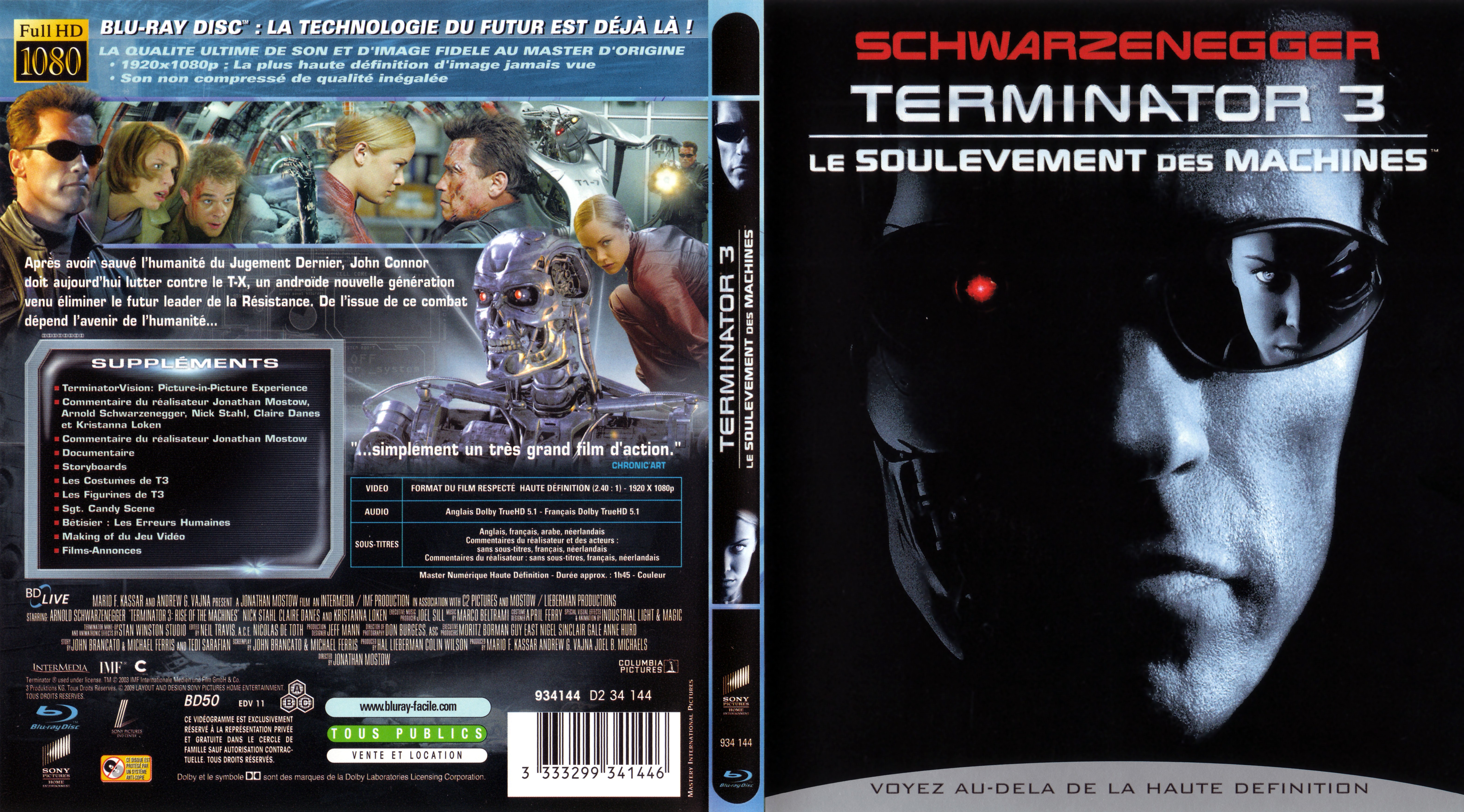 Jaquette DVD Terminator 3 (BLU-RAY)