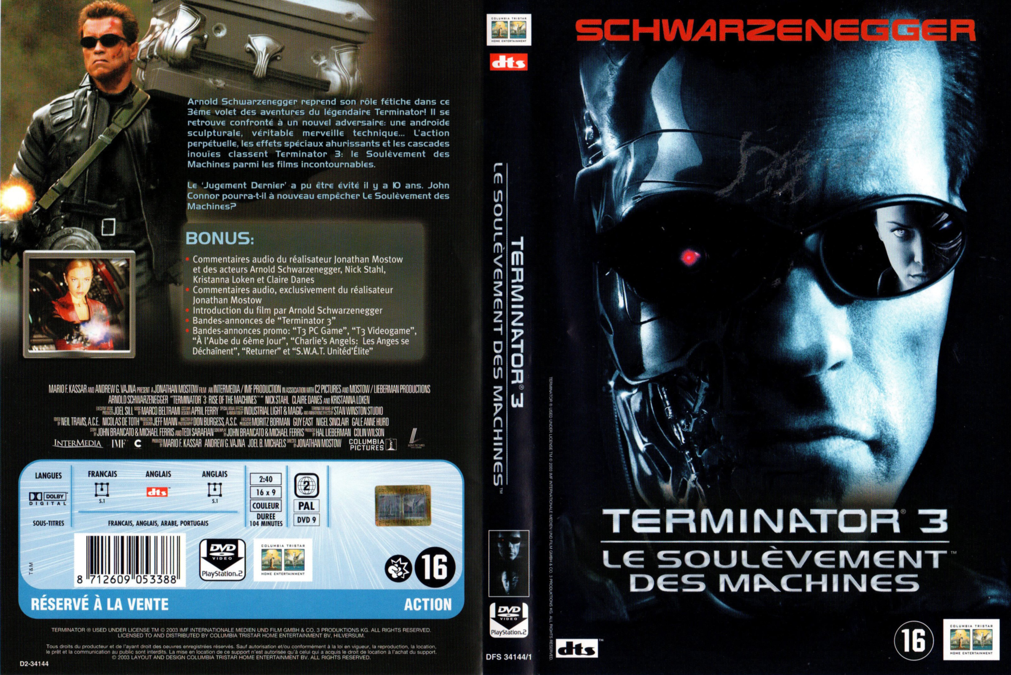 Jaquette DVD Terminator 3 v3