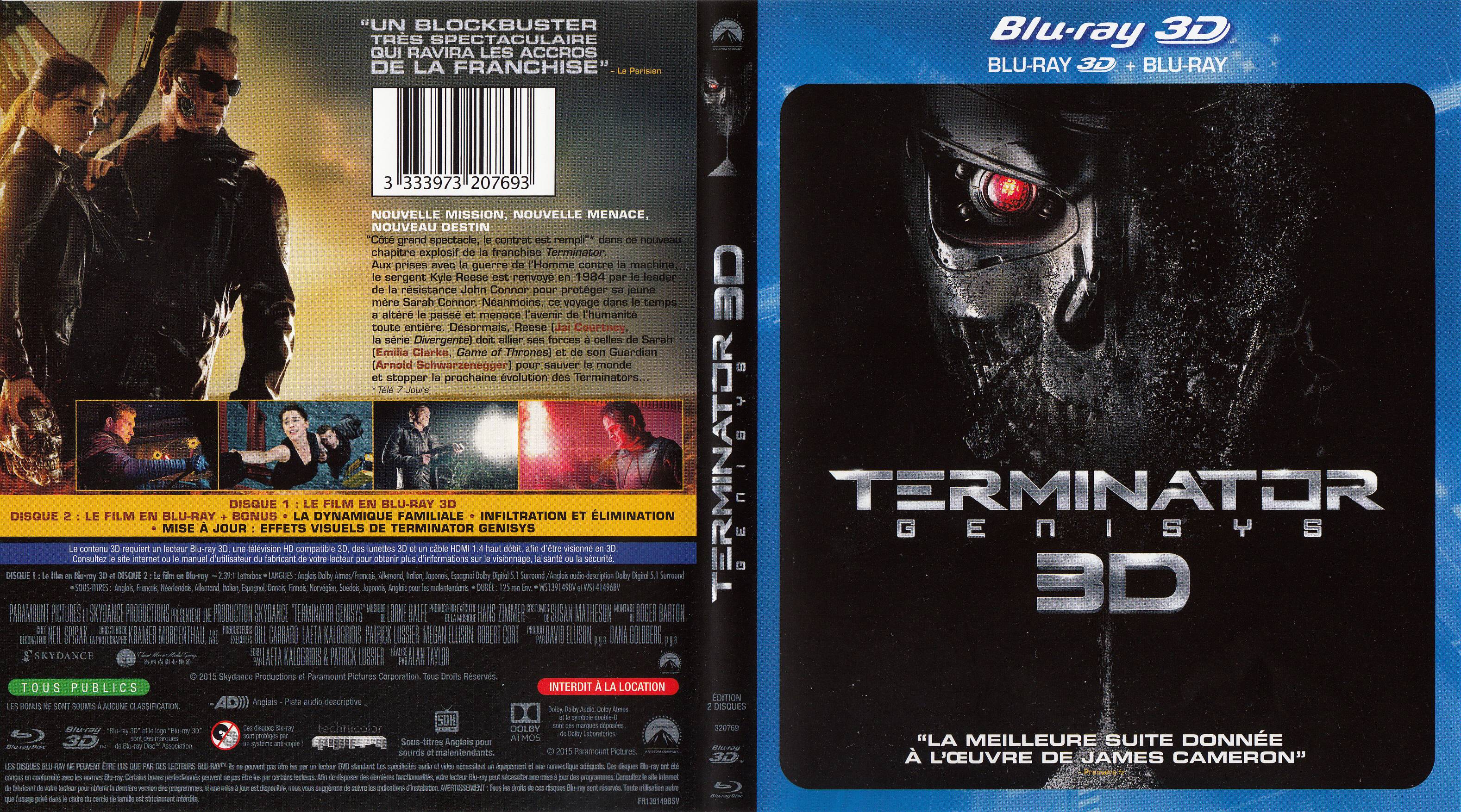 Jaquette DVD Terminator Genisys 3D (BLU-RAY)