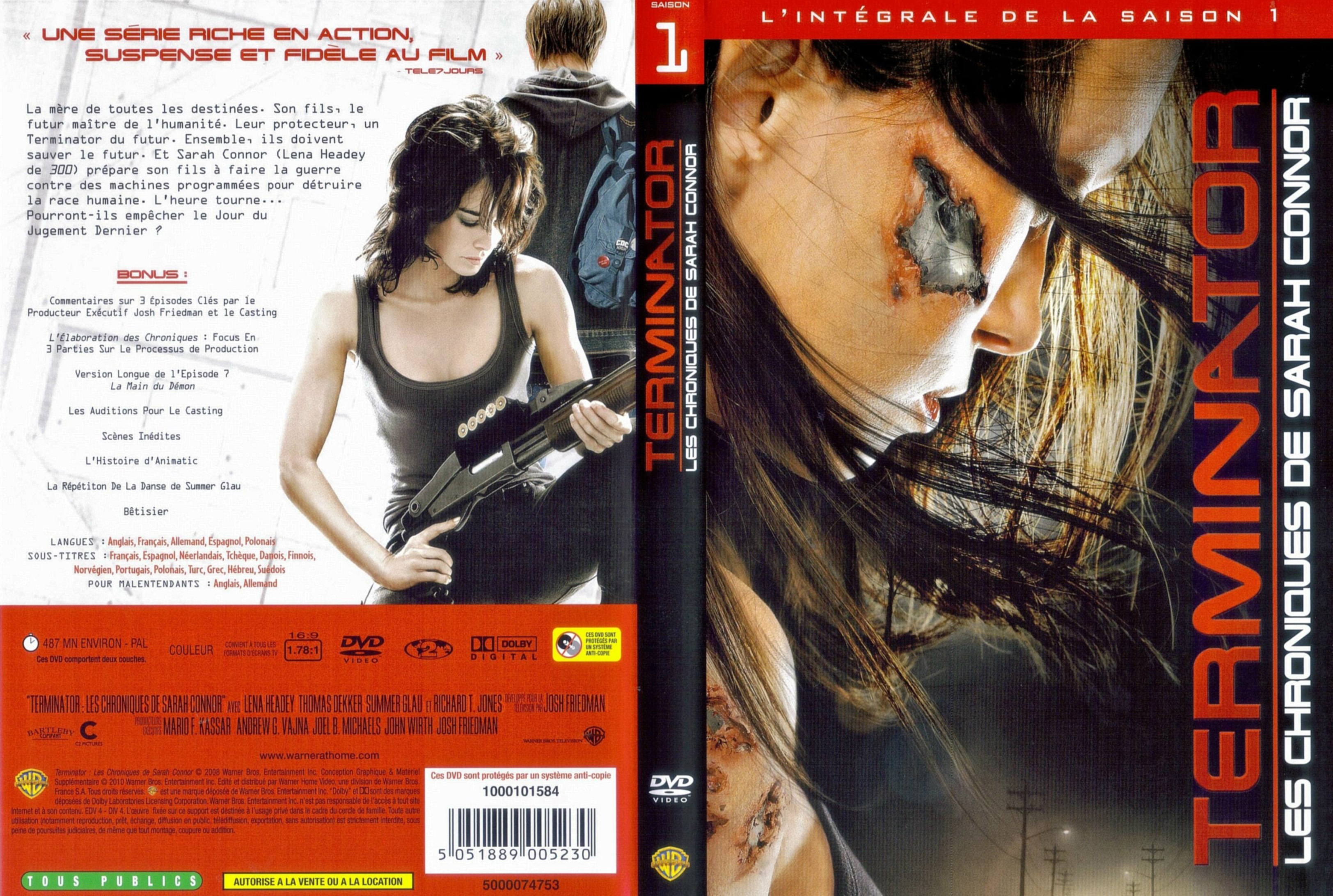 Jaquette DVD Terminator The Sarah Connor Chronicles Saison 1