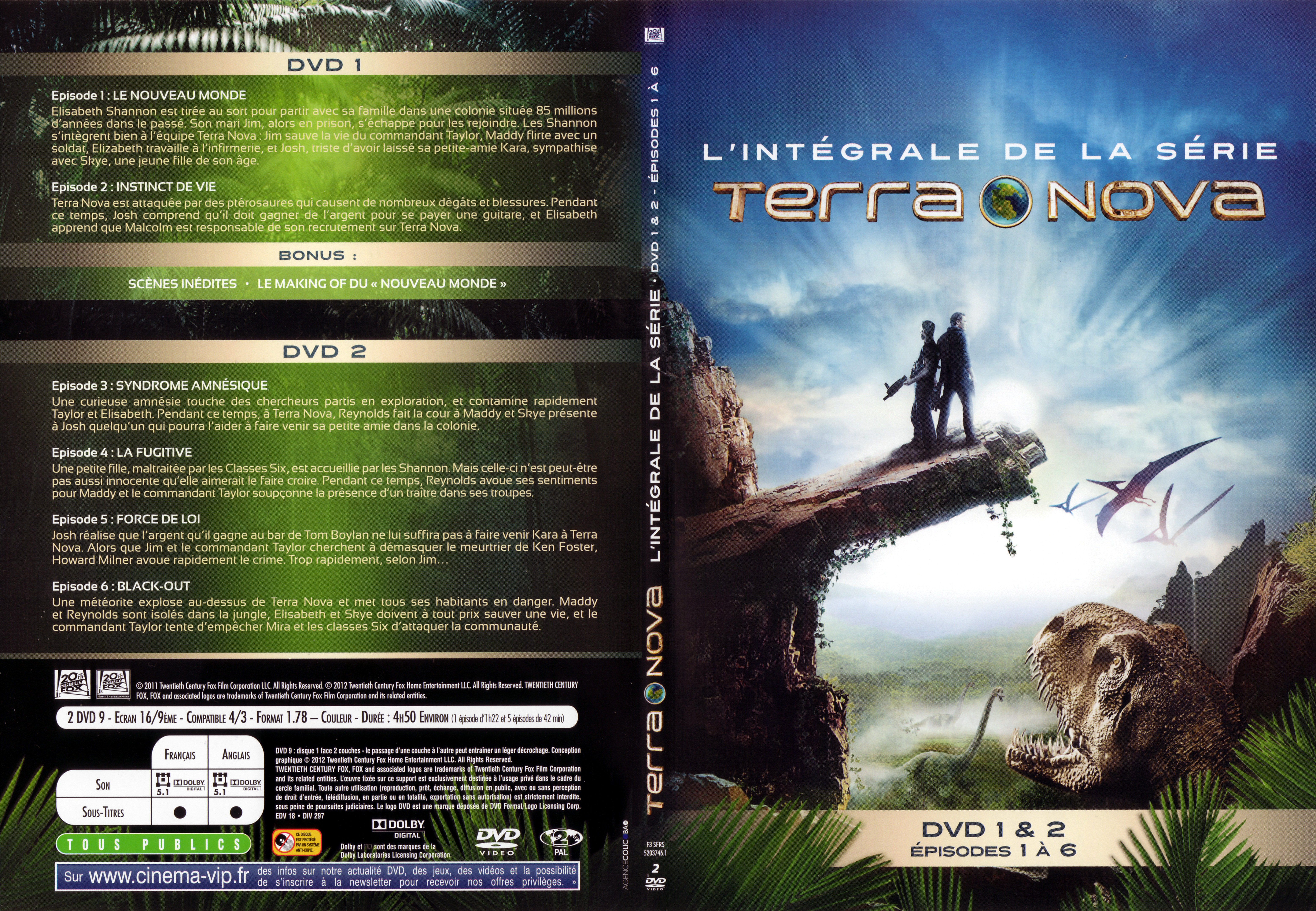 Jaquette DVD Terra Nova - Episodes 1  6