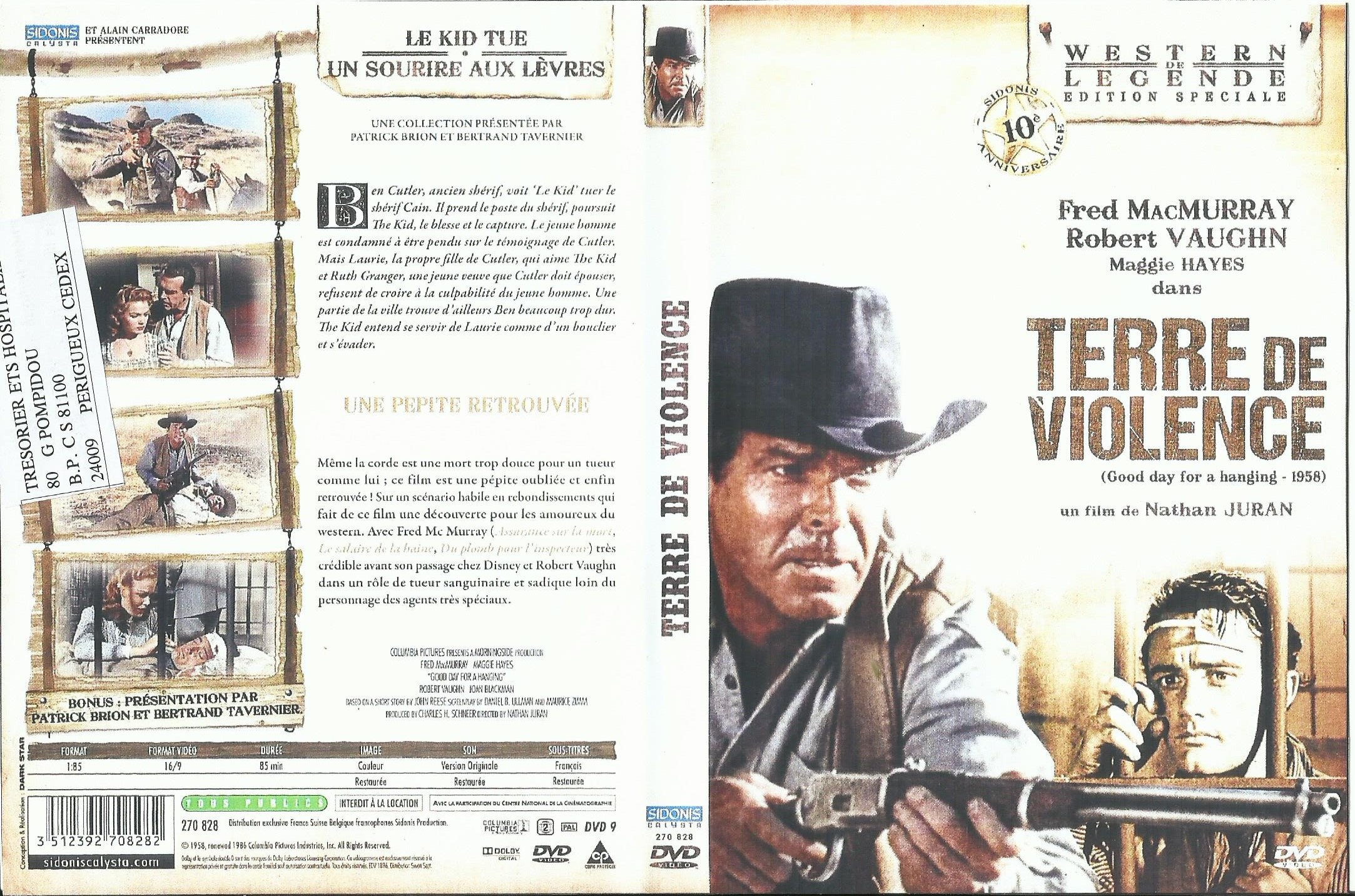 Jaquette DVD Terre de violence