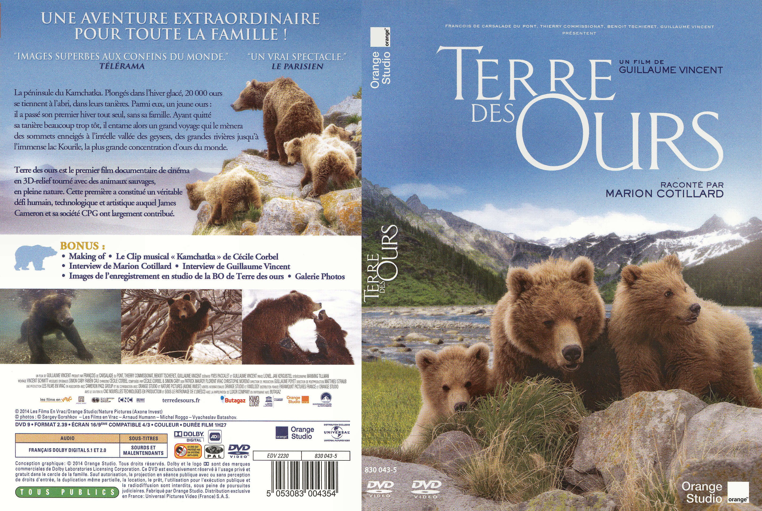 Jaquette DVD Terre des Ours