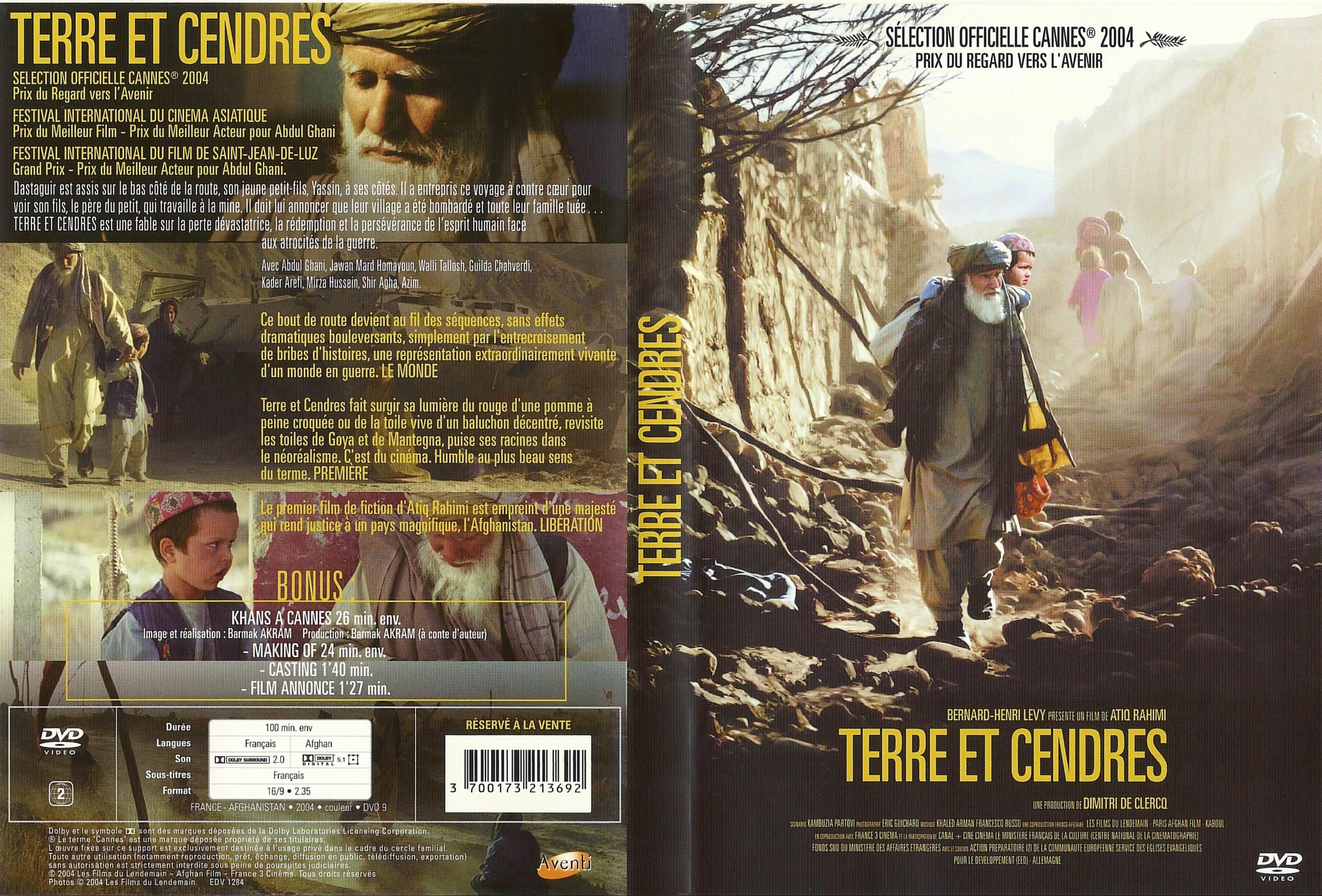 Jaquette DVD Terre et cendres