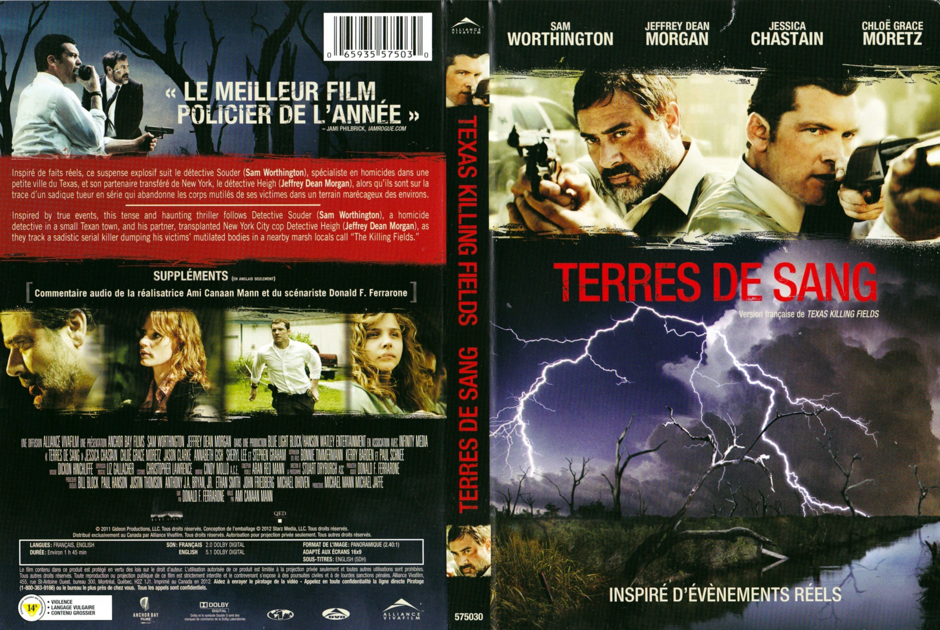Jaquette DVD Terres de sang - Texas killing field (Canadienne)