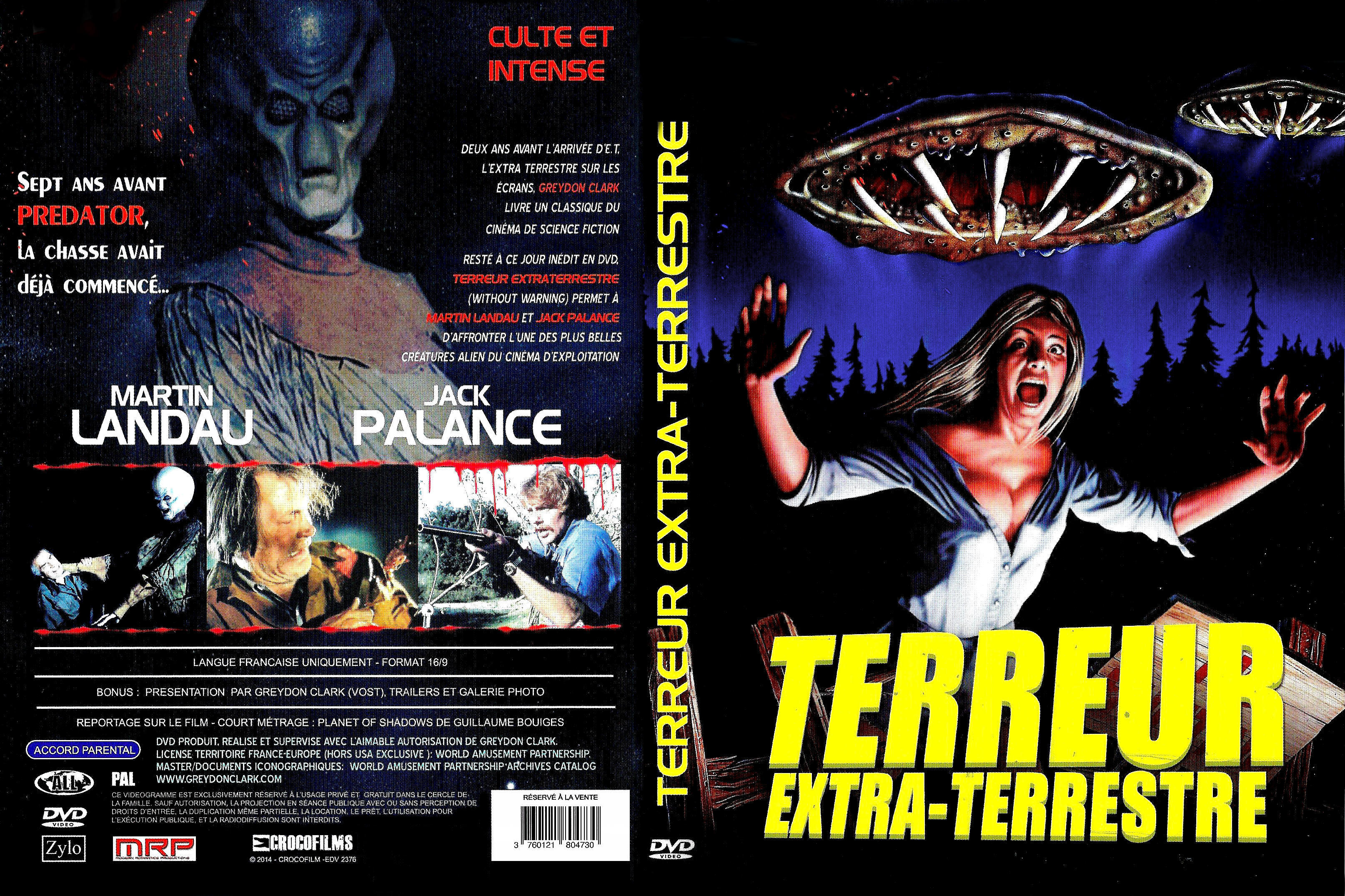 Jaquette DVD Terreur extra-terrestre