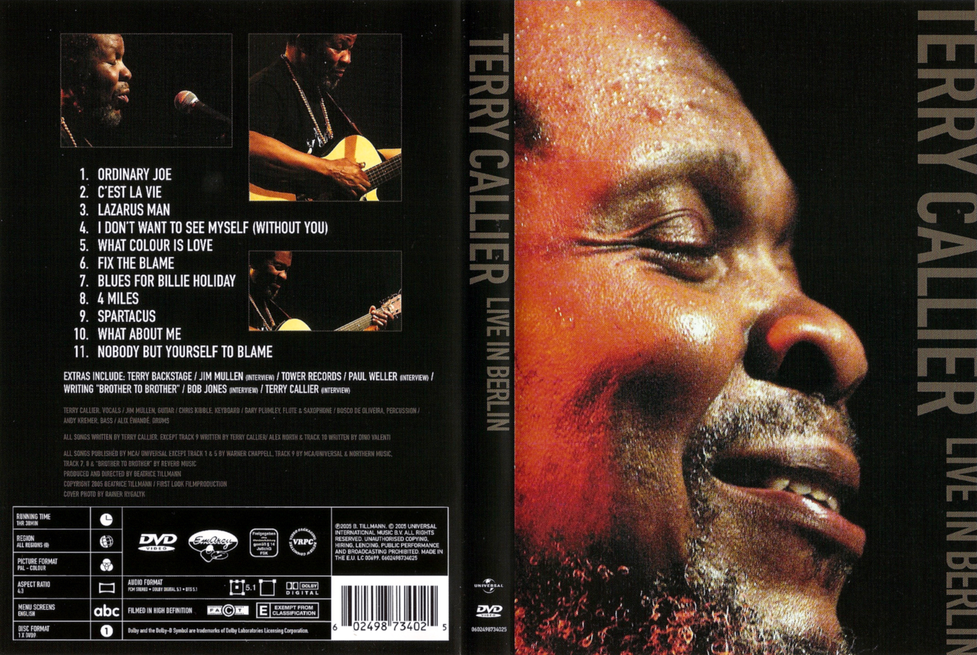 Jaquette DVD Terry Callier - Live in Berlin