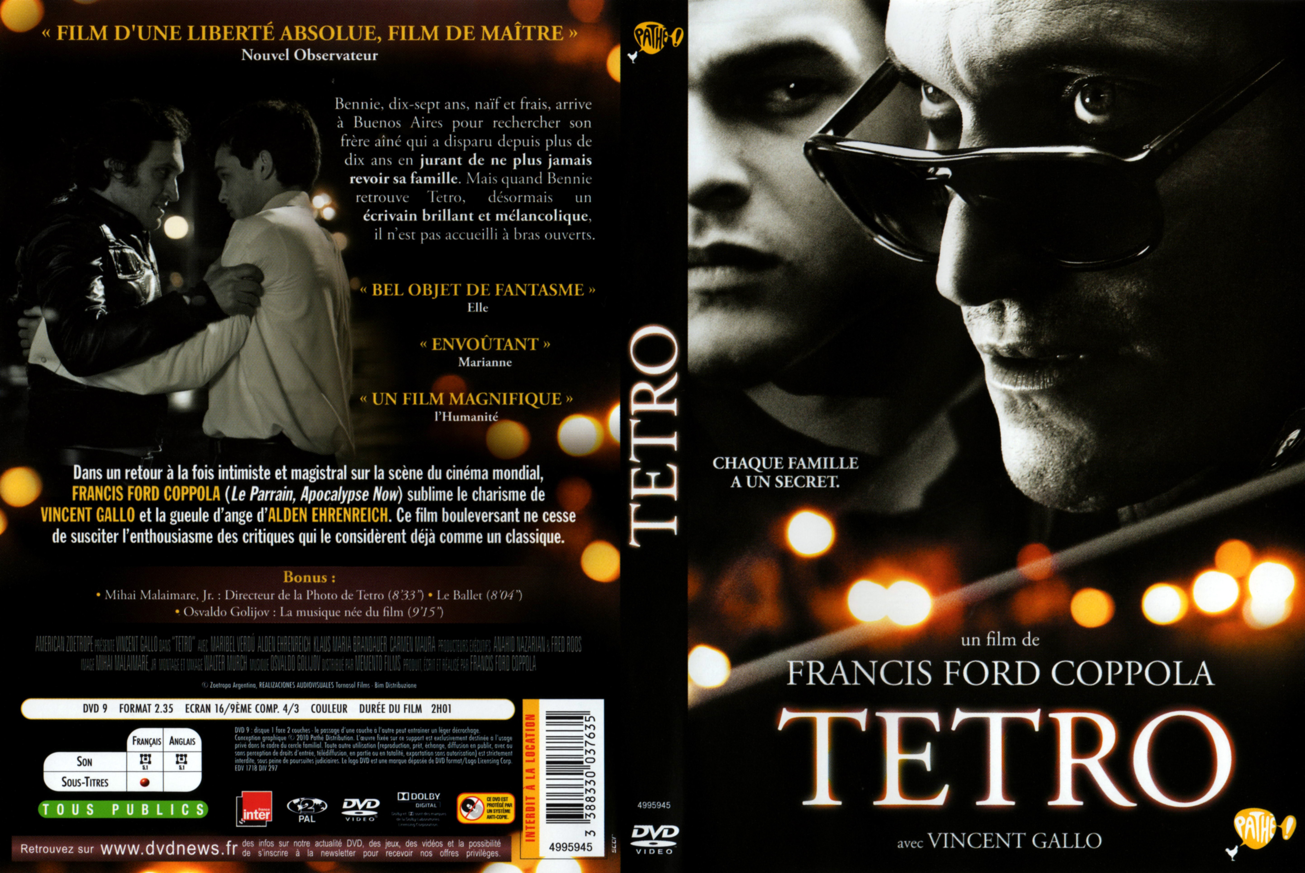 Jaquette DVD Tetro