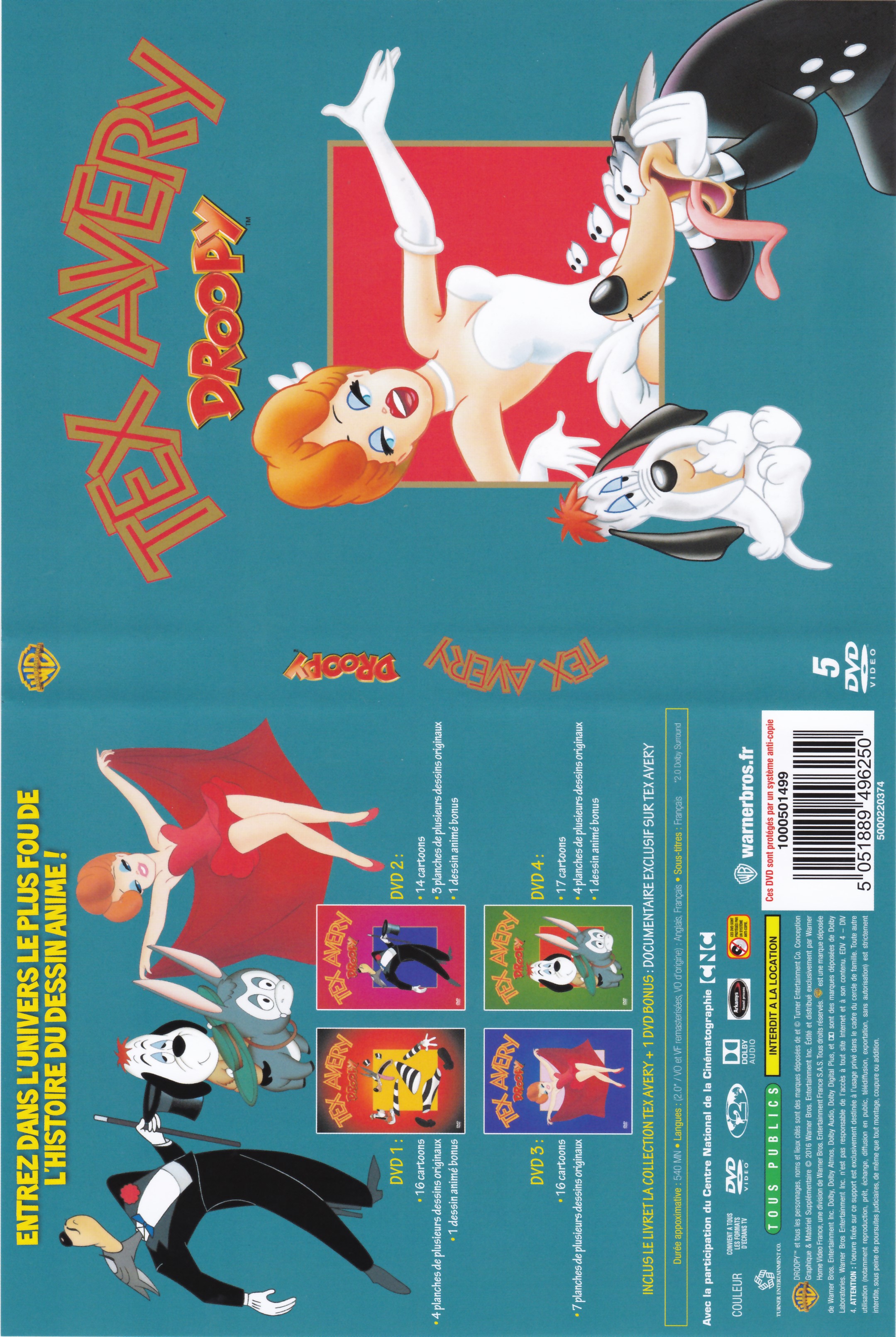 Jaquette DVD Tex Avery (Jaquette Amaray 5 DVD)