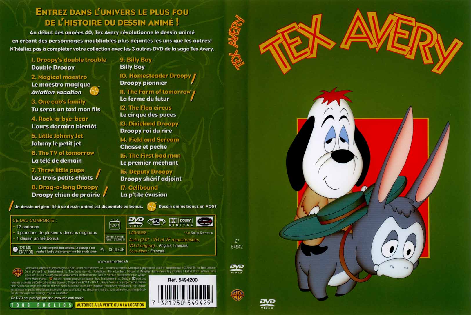 Jaquette DVD Tex Avery vol 4