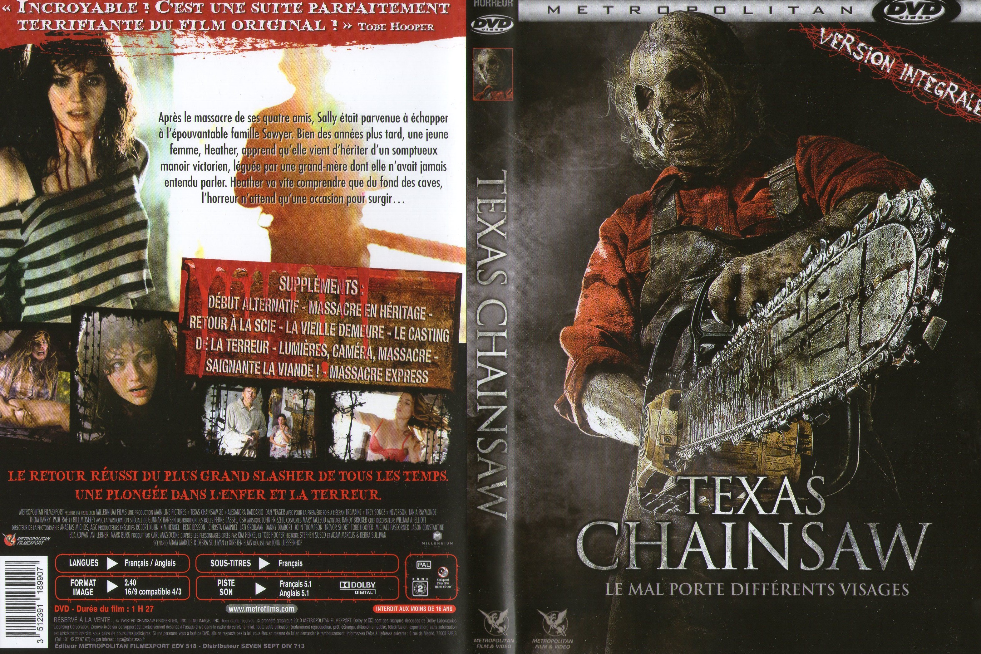 Jaquette DVD Texas Chainsaw