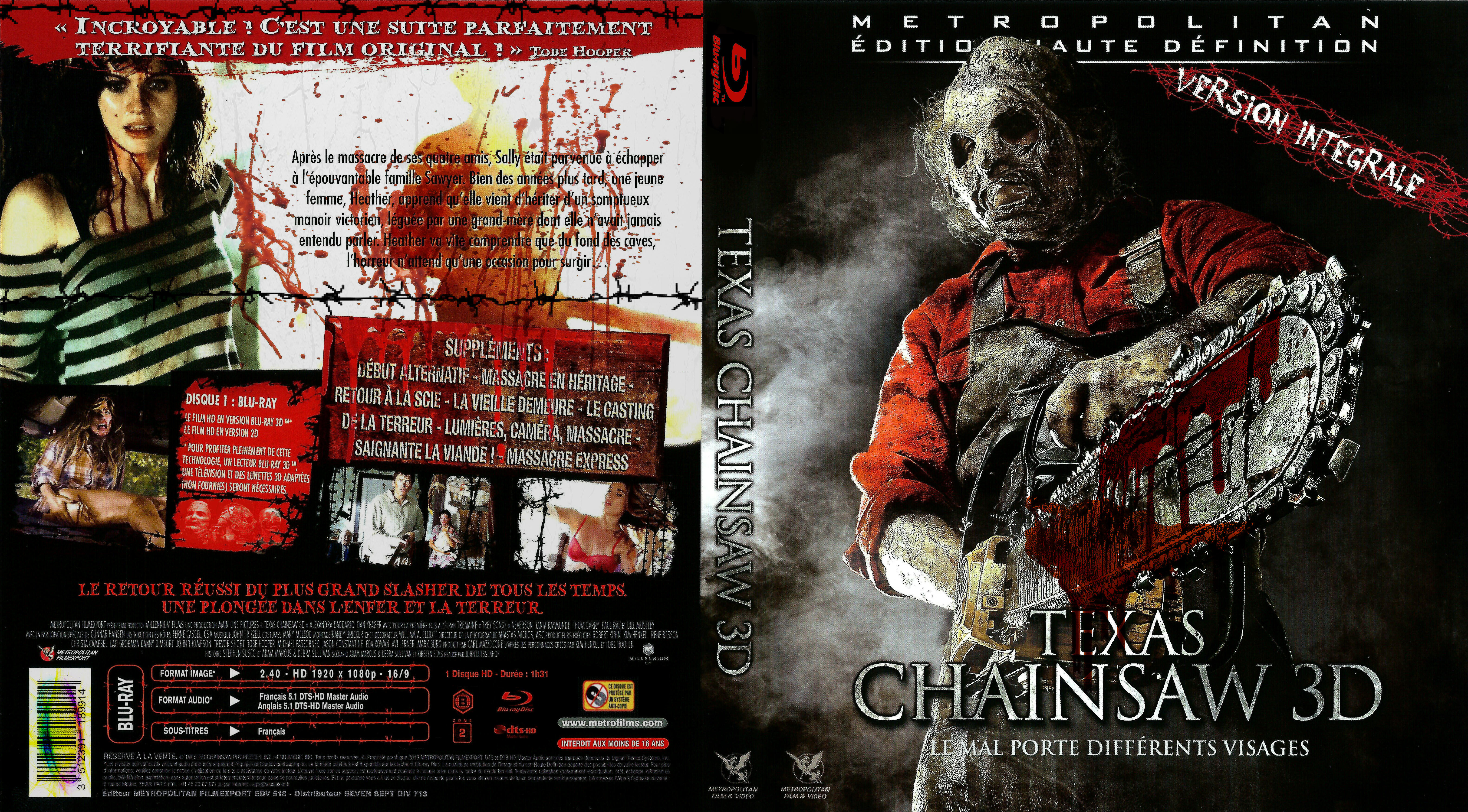 Jaquette DVD Texas Chainsaw custom (BLU-RAY)