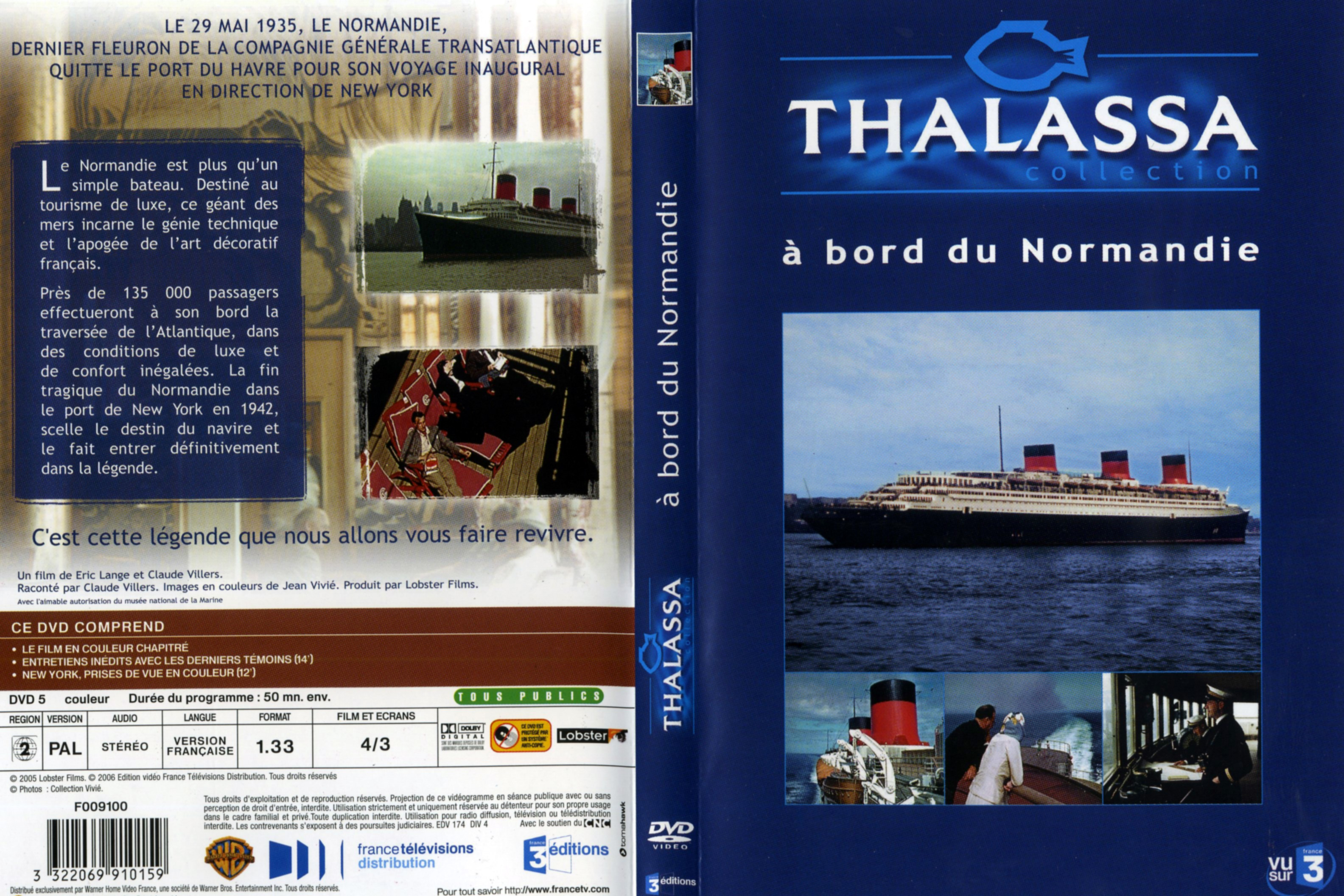 Jaquette DVD Thalassa - A bord du Normandie