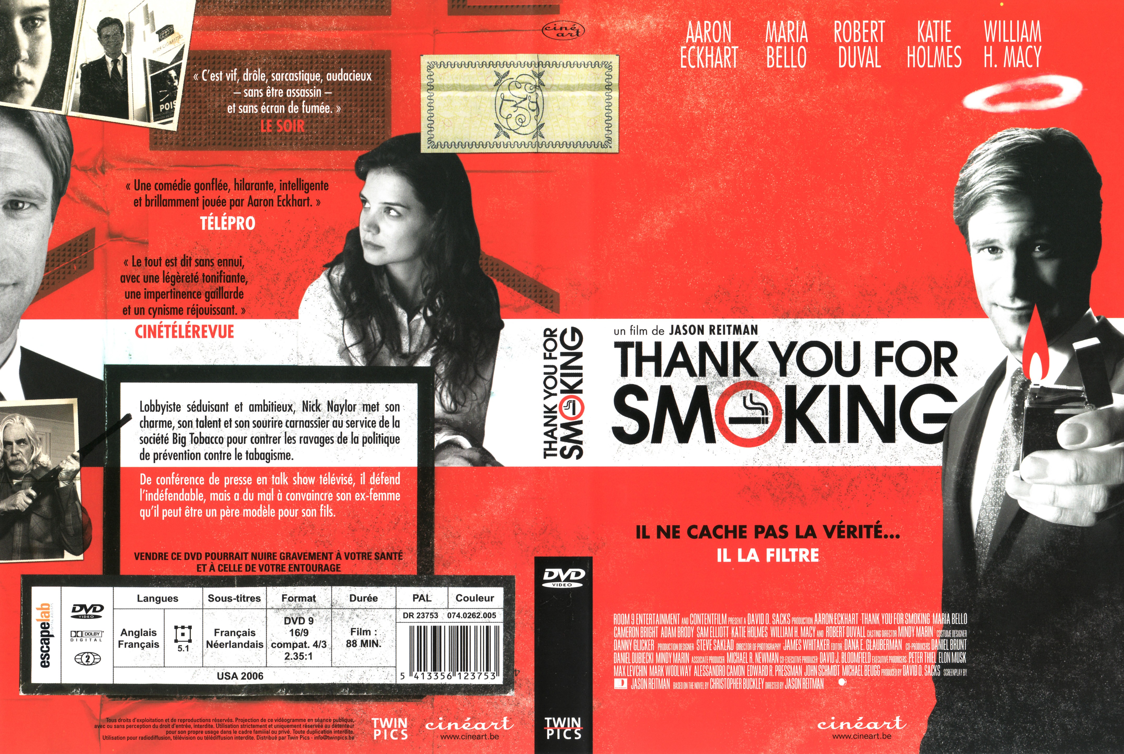 Jaquette DVD Thank you for smoking