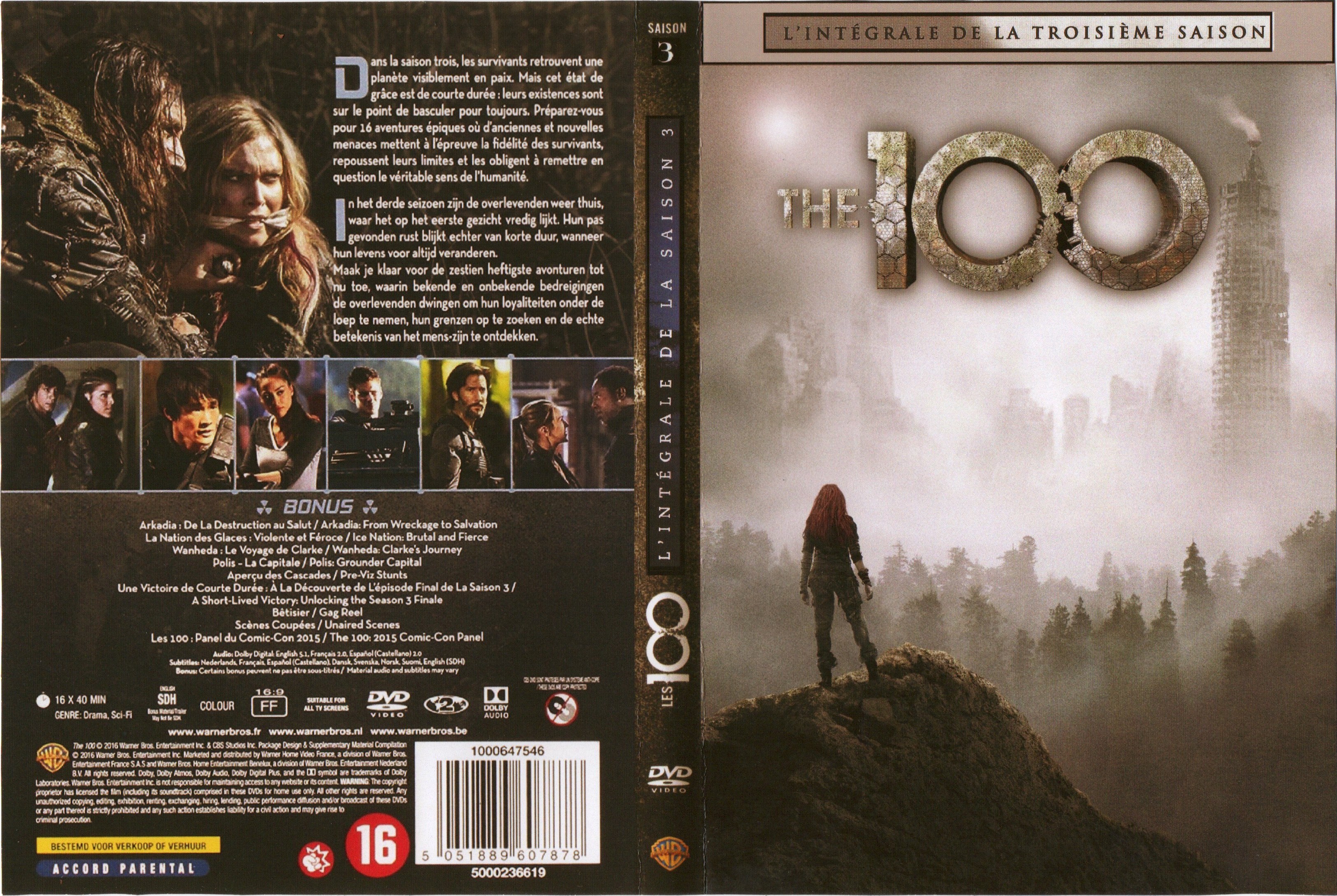 Jaquette DVD The 100 Saison 3 custom