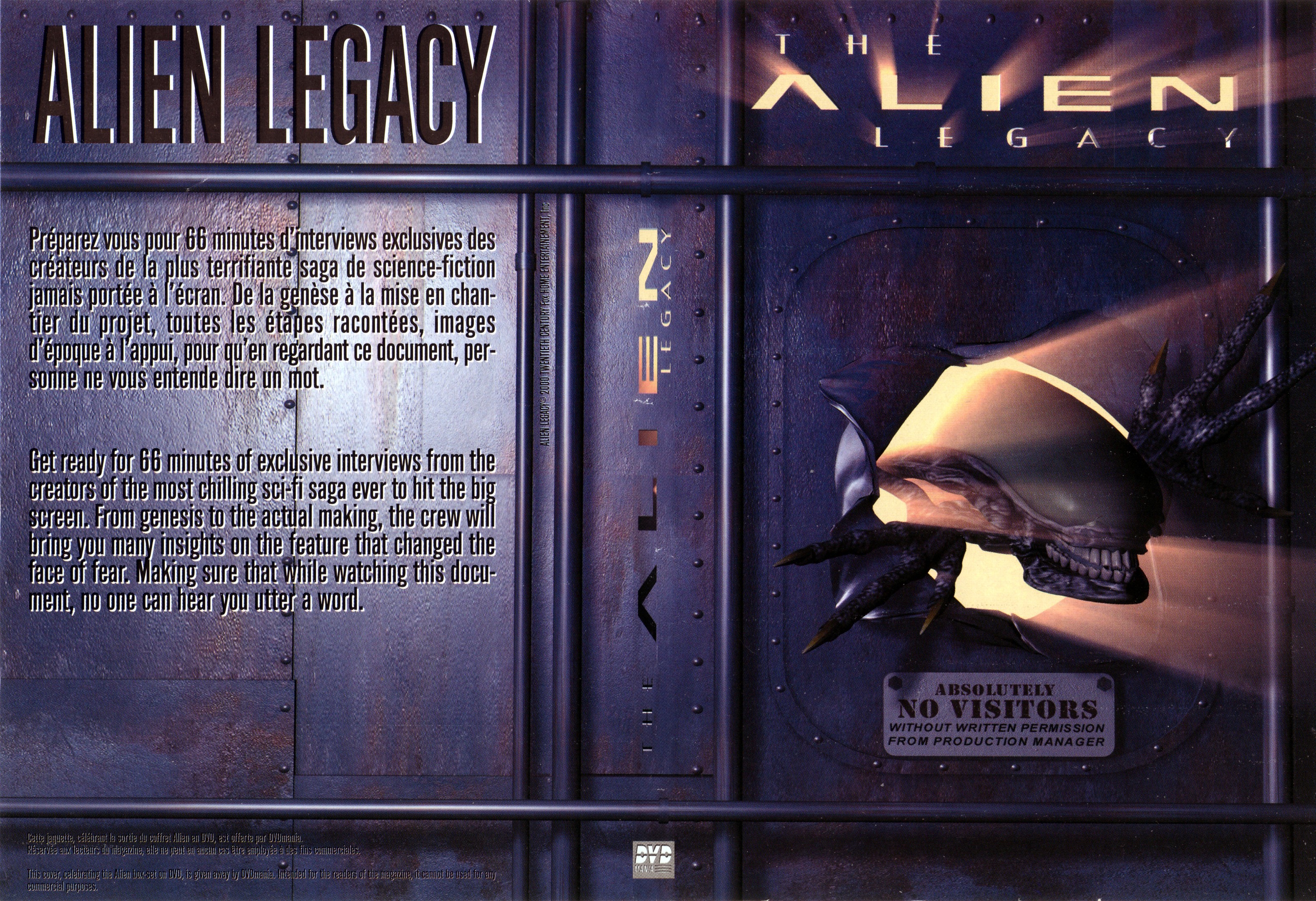 Jaquette DVD The Alien Legacy - SLIM