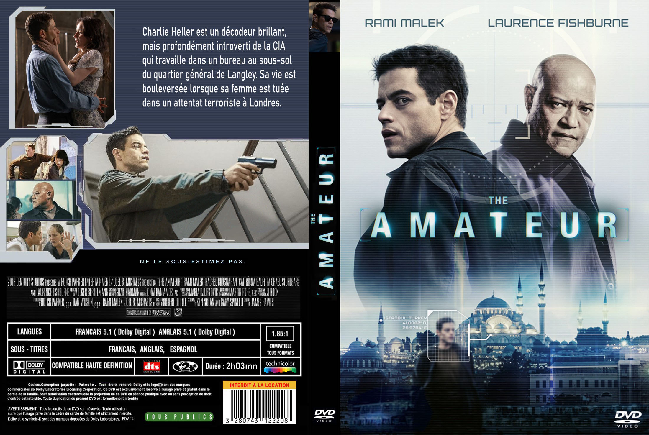 Jaquette DVD The Amateur custom