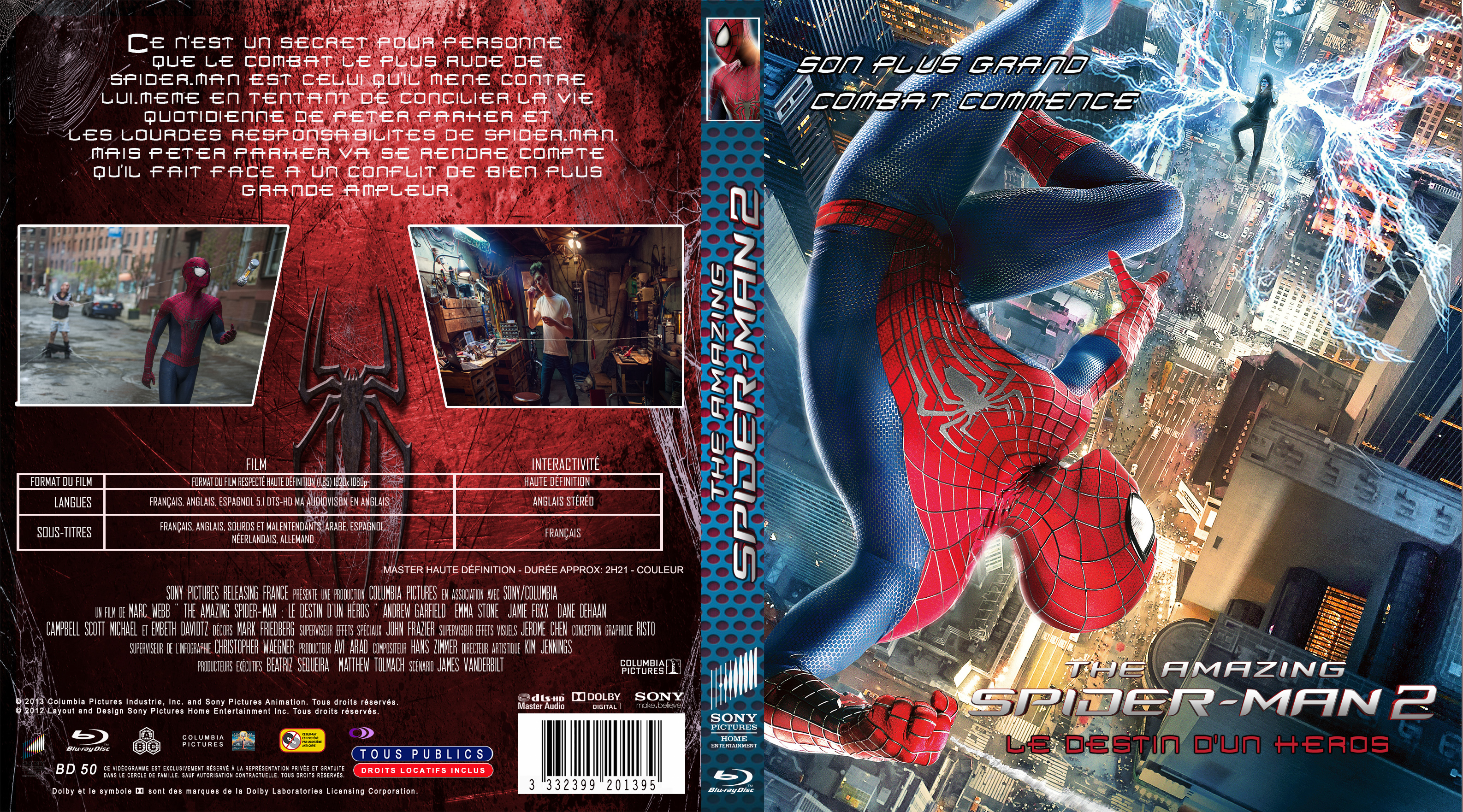 Jaquette DVD The Amazing Spider-Man : le destin d