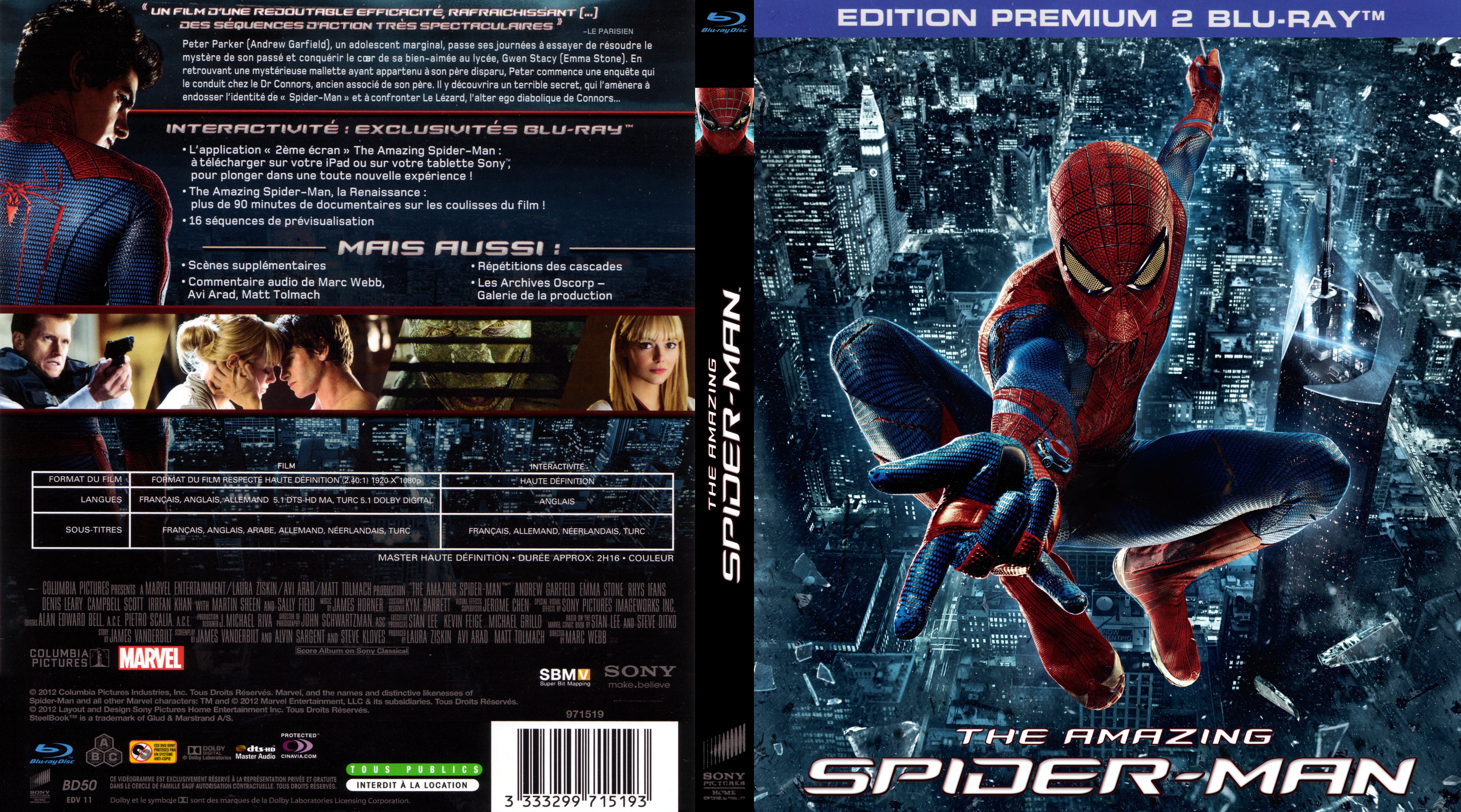 Jaquette DVD The Amazing Spider-Man (BLU-RAY) v2
