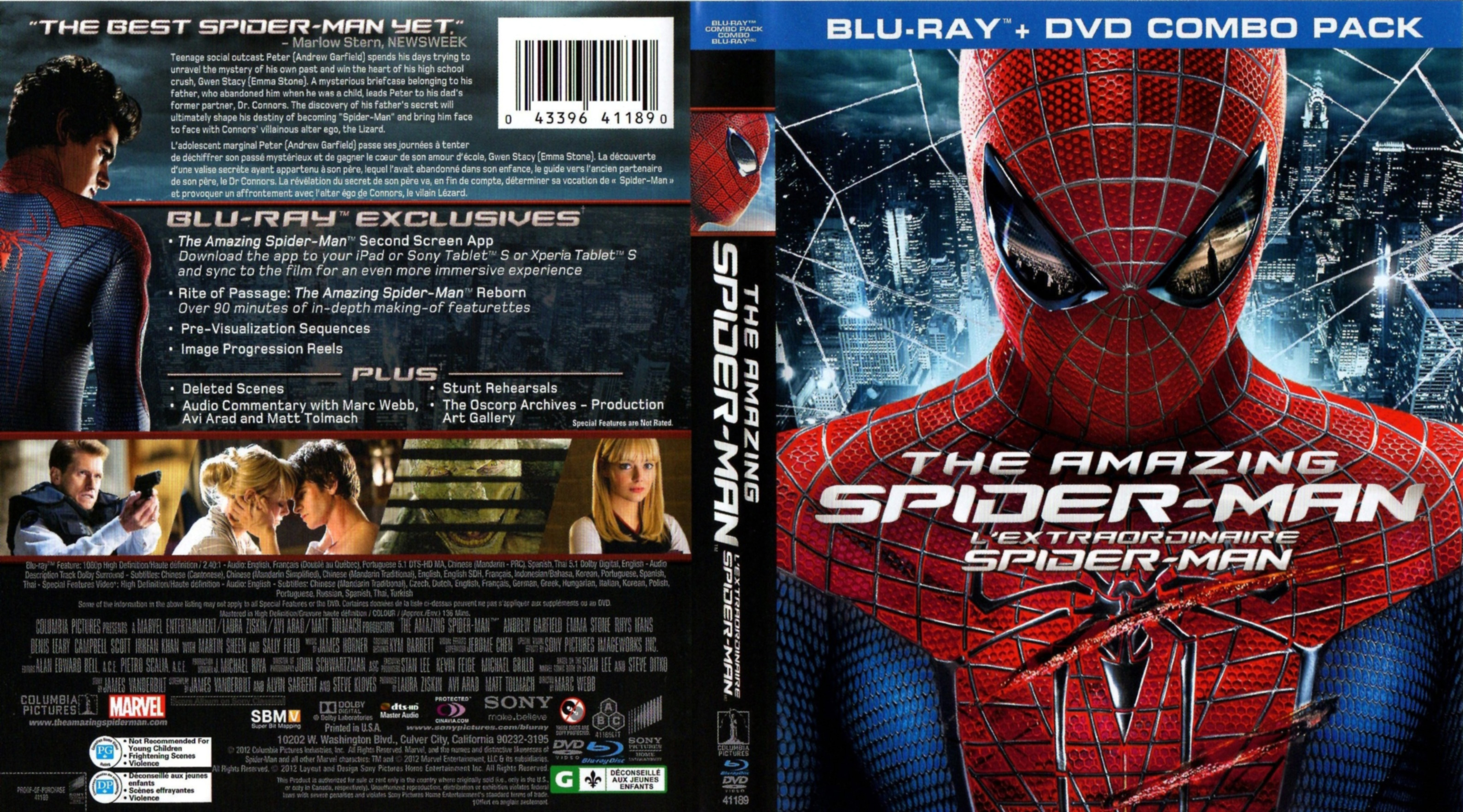Jaquette Dvd De The Amazing Spider Man Lextraordinaire Spider Man