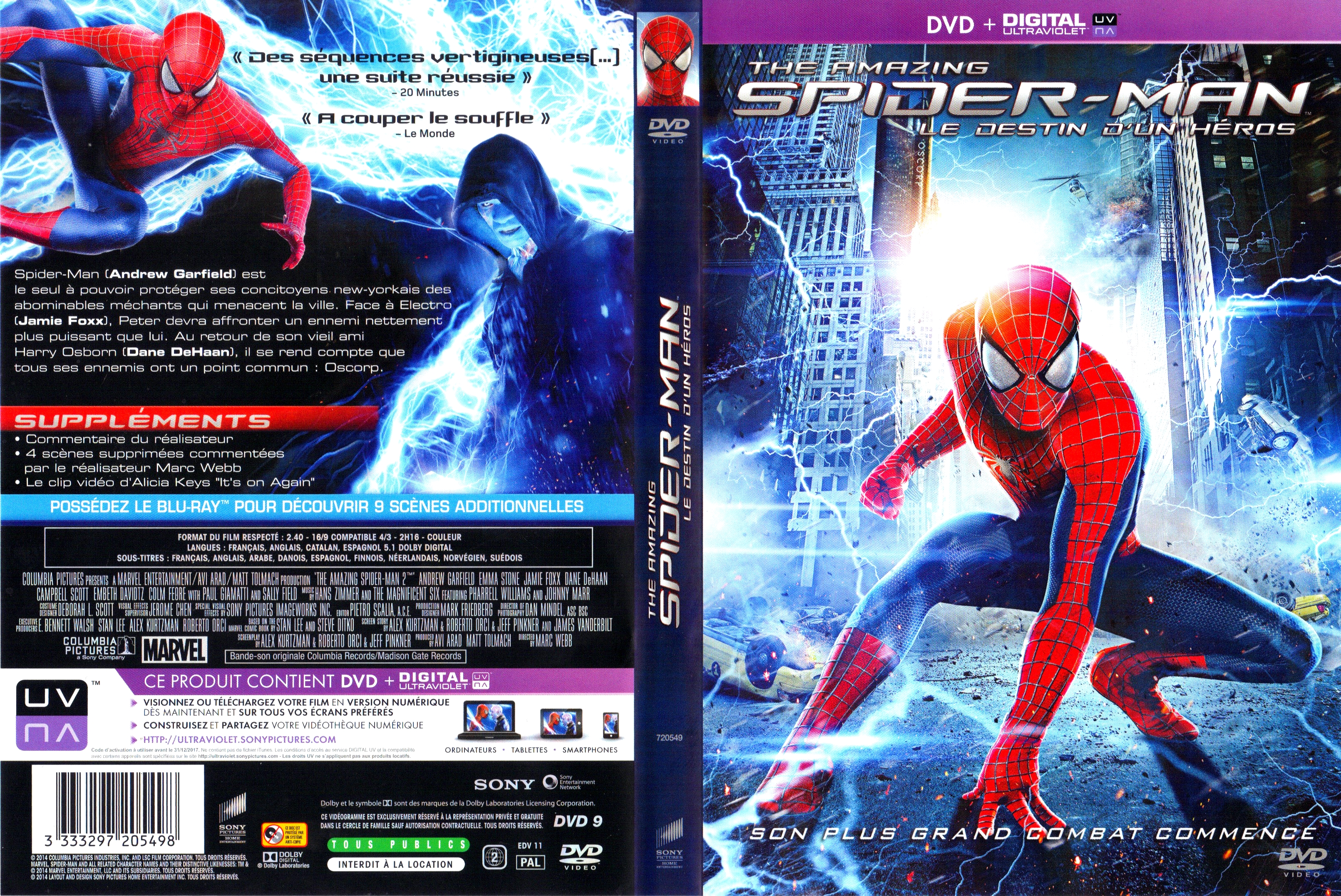 Jaquette DVD The Amazing Spider-Man : le destin d