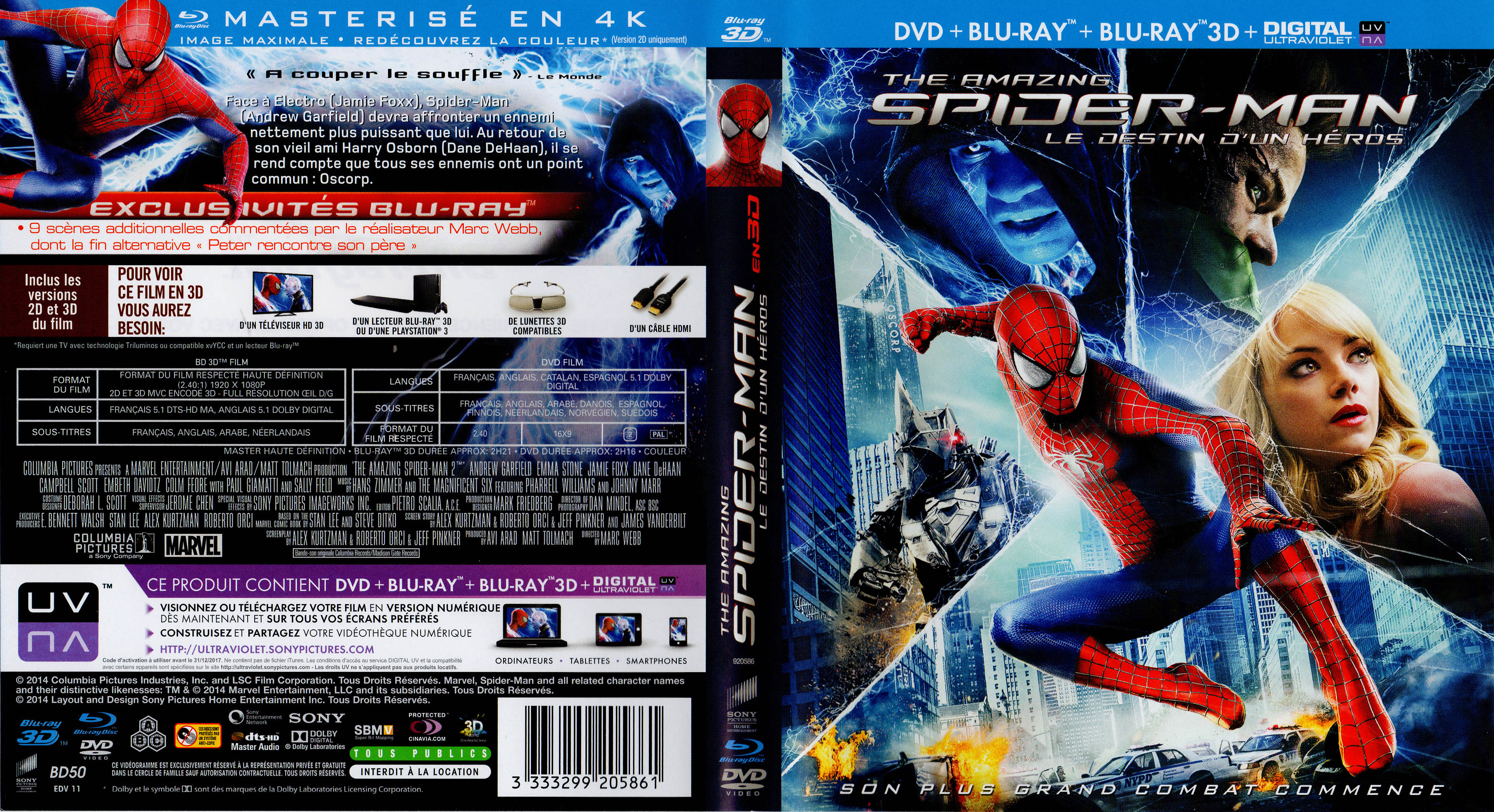 Jaquette DVD The Amazing Spider-Man : le destin d