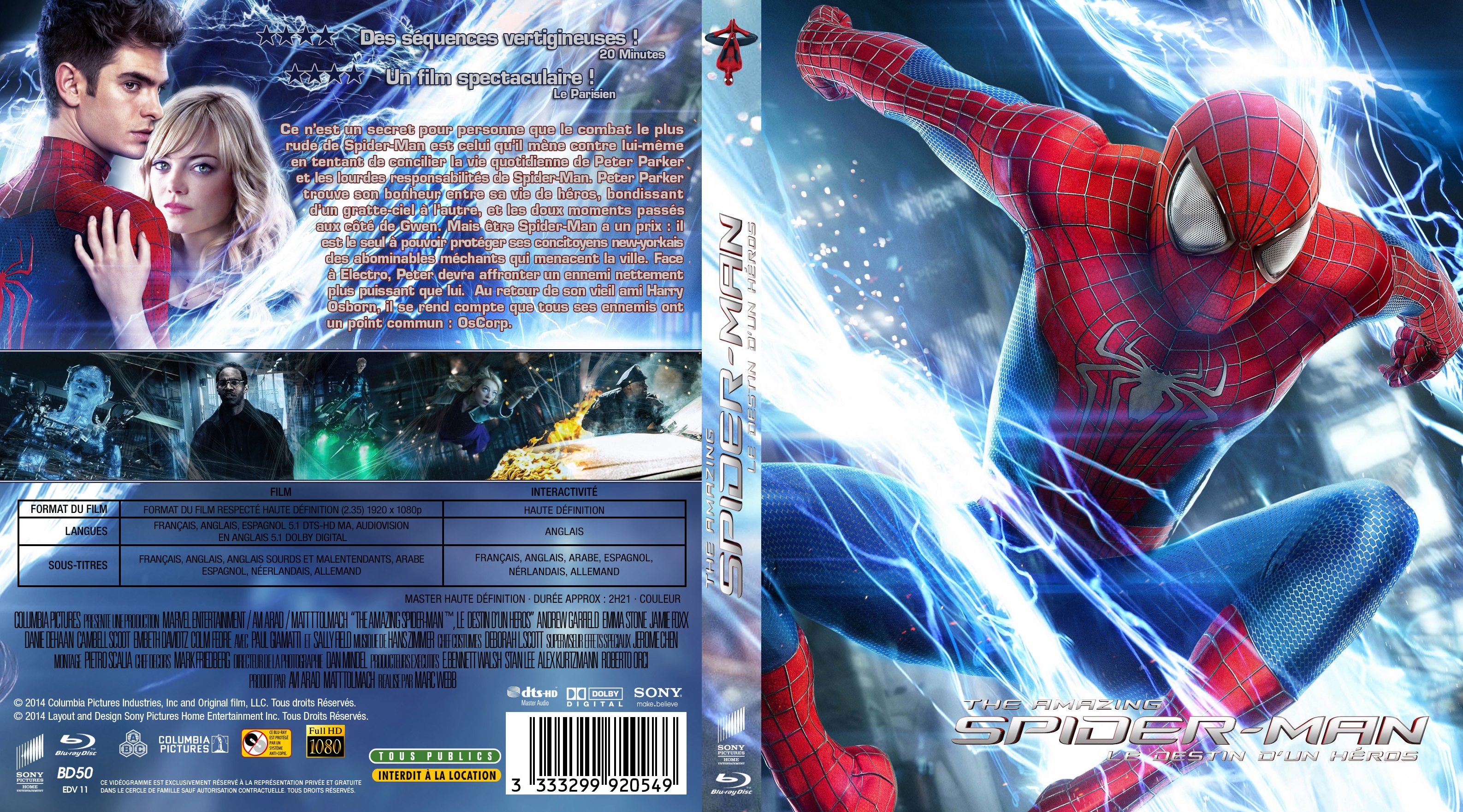 Jaquette DVD The Amazing Spider-Man : le destin d