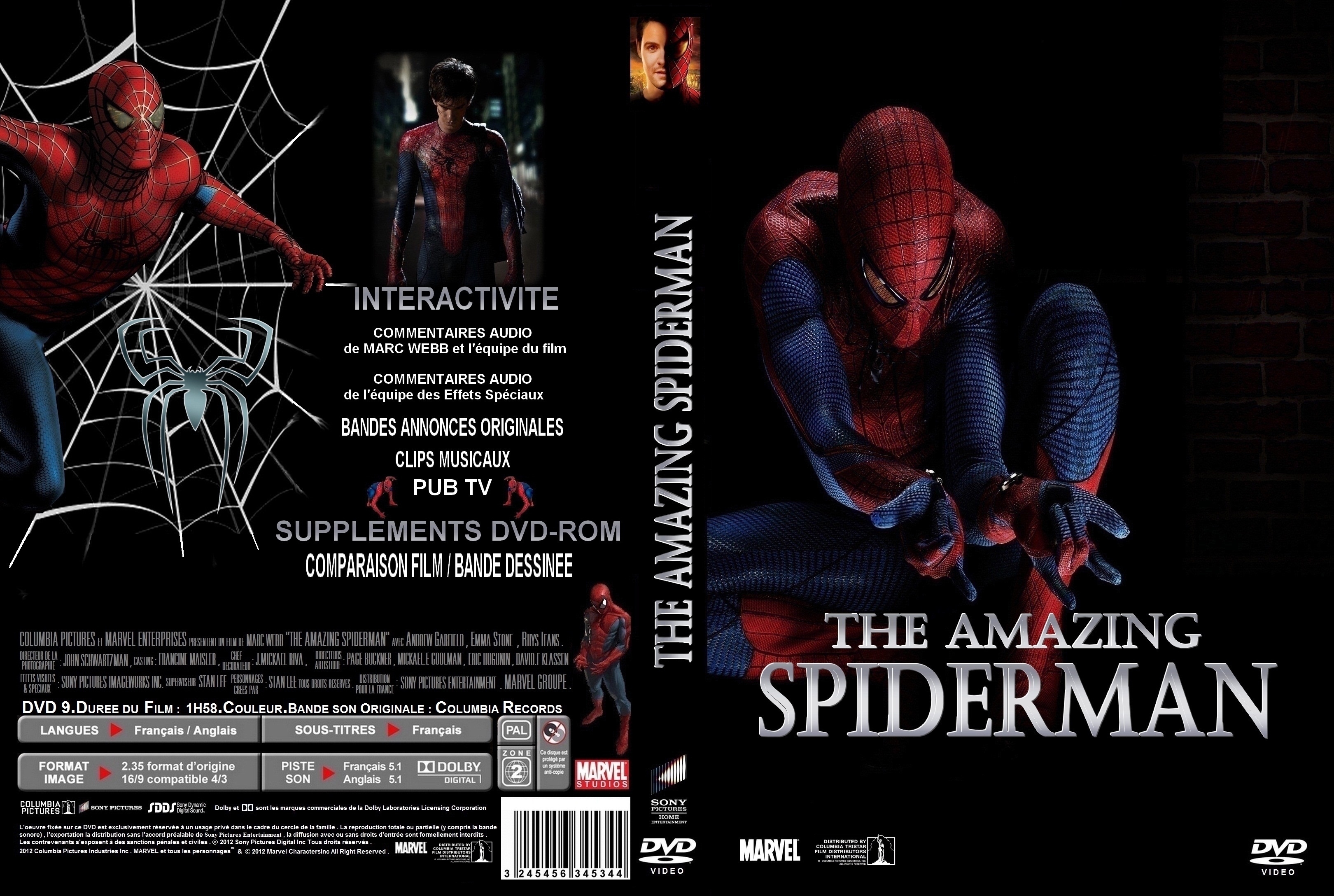 Jaquette DVD The Amazing Spider-Man custom