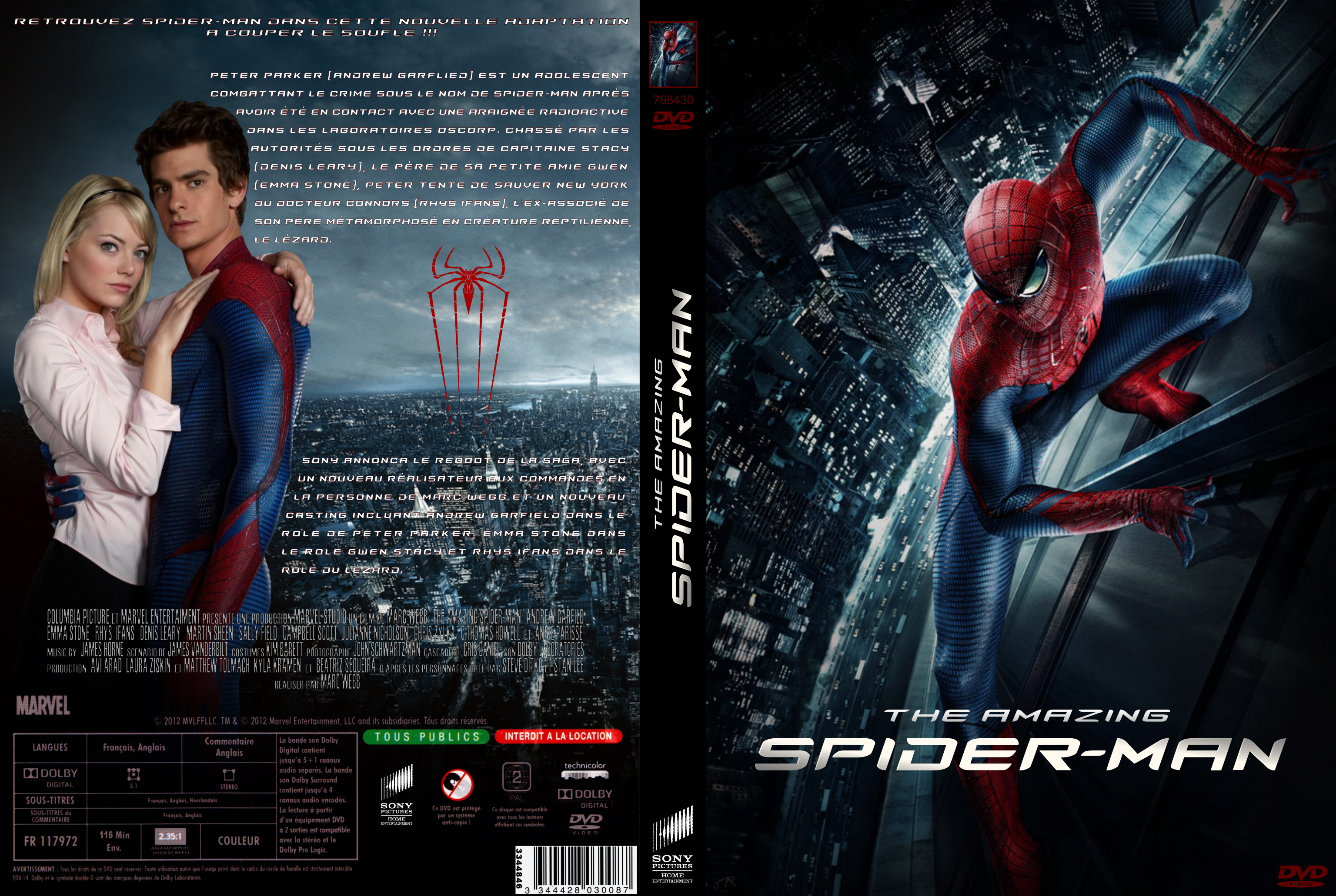 Jaquette DVD The Amazing Spider-Man custom v2
