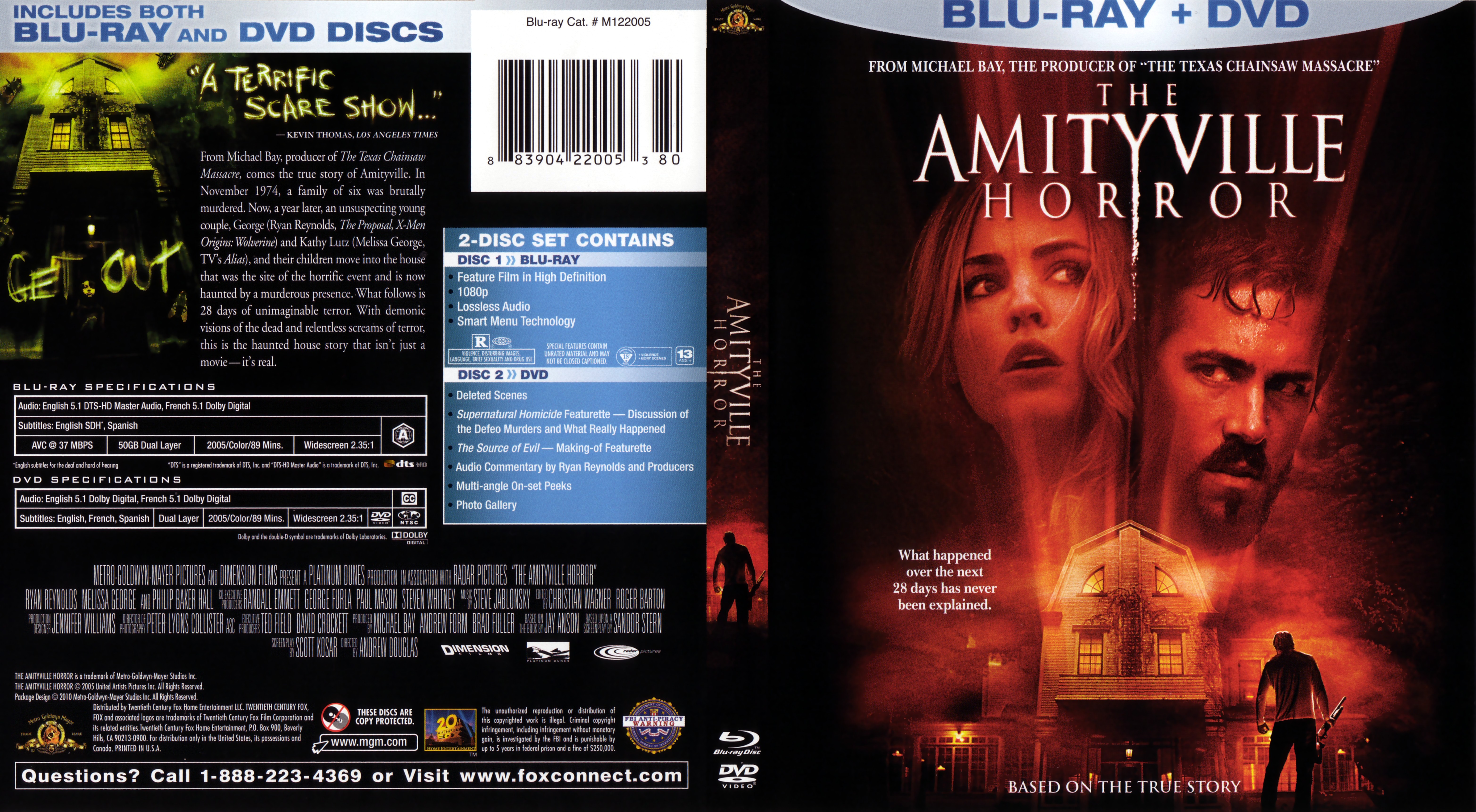 Jaquette DVD The Amityville Horror (2005) Zone 1 (BLU-RAY)