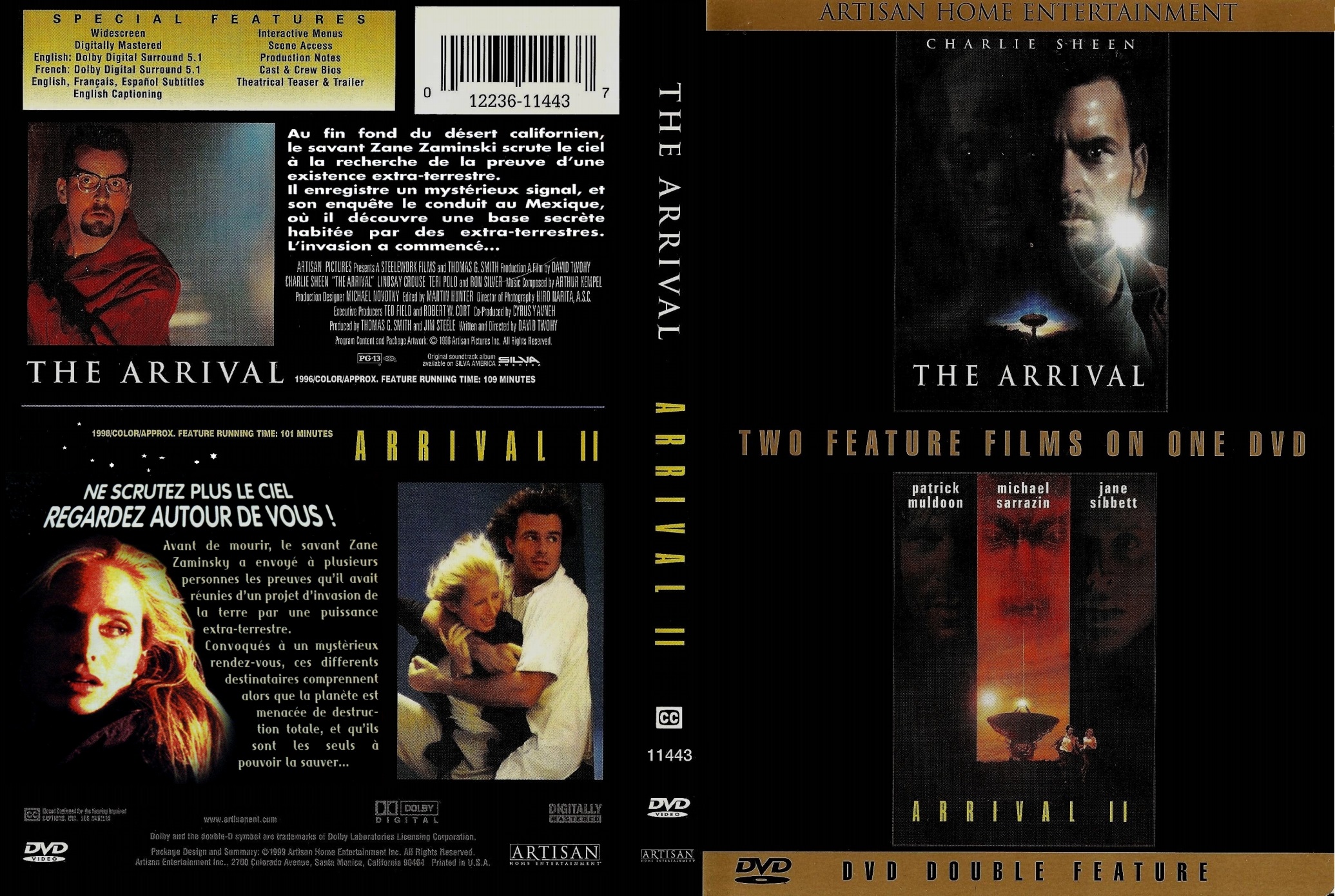 Jaquette DVD The Arrival 1 & 2 custom 