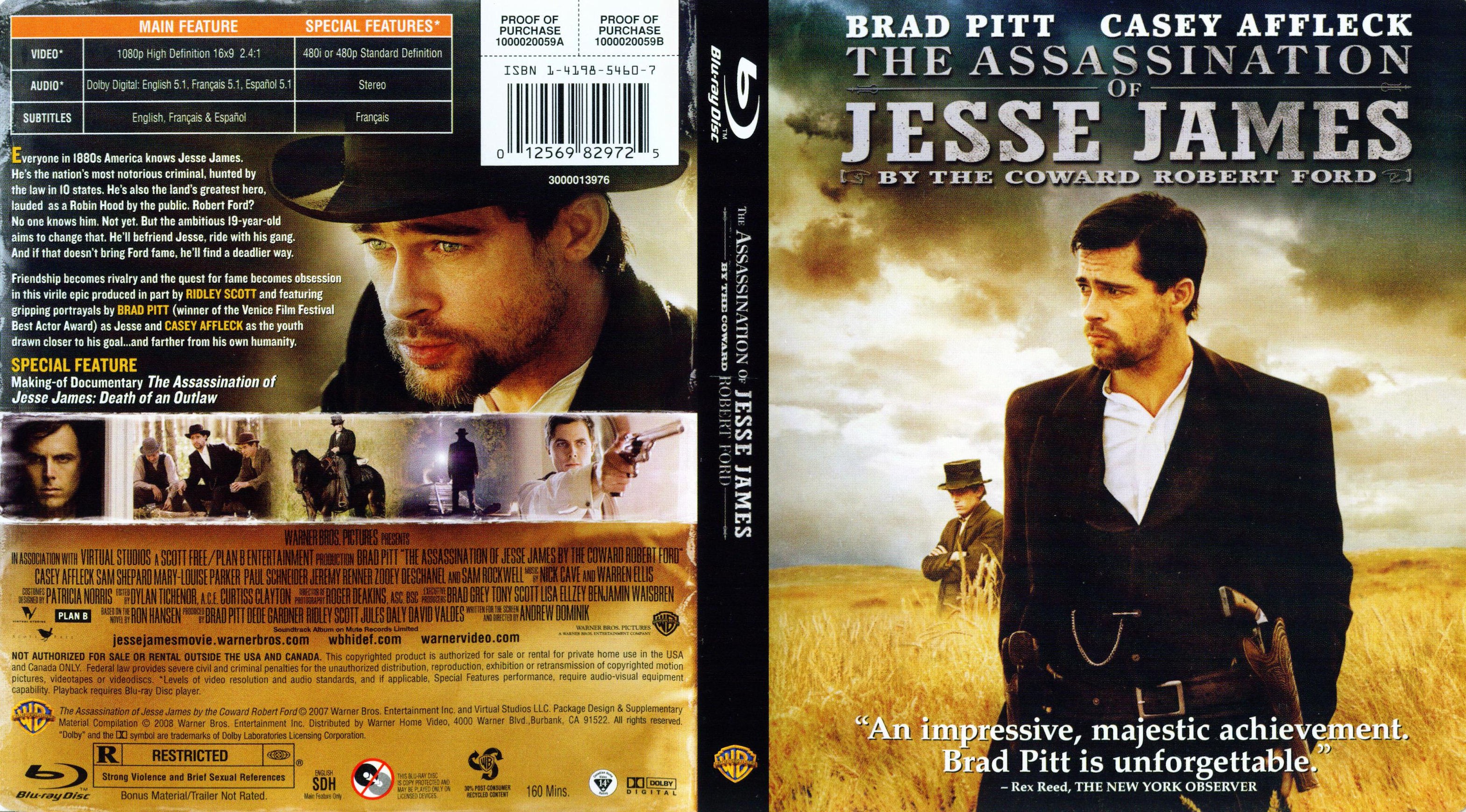 Jaquette DVD The Assassination Of Jesse James - L