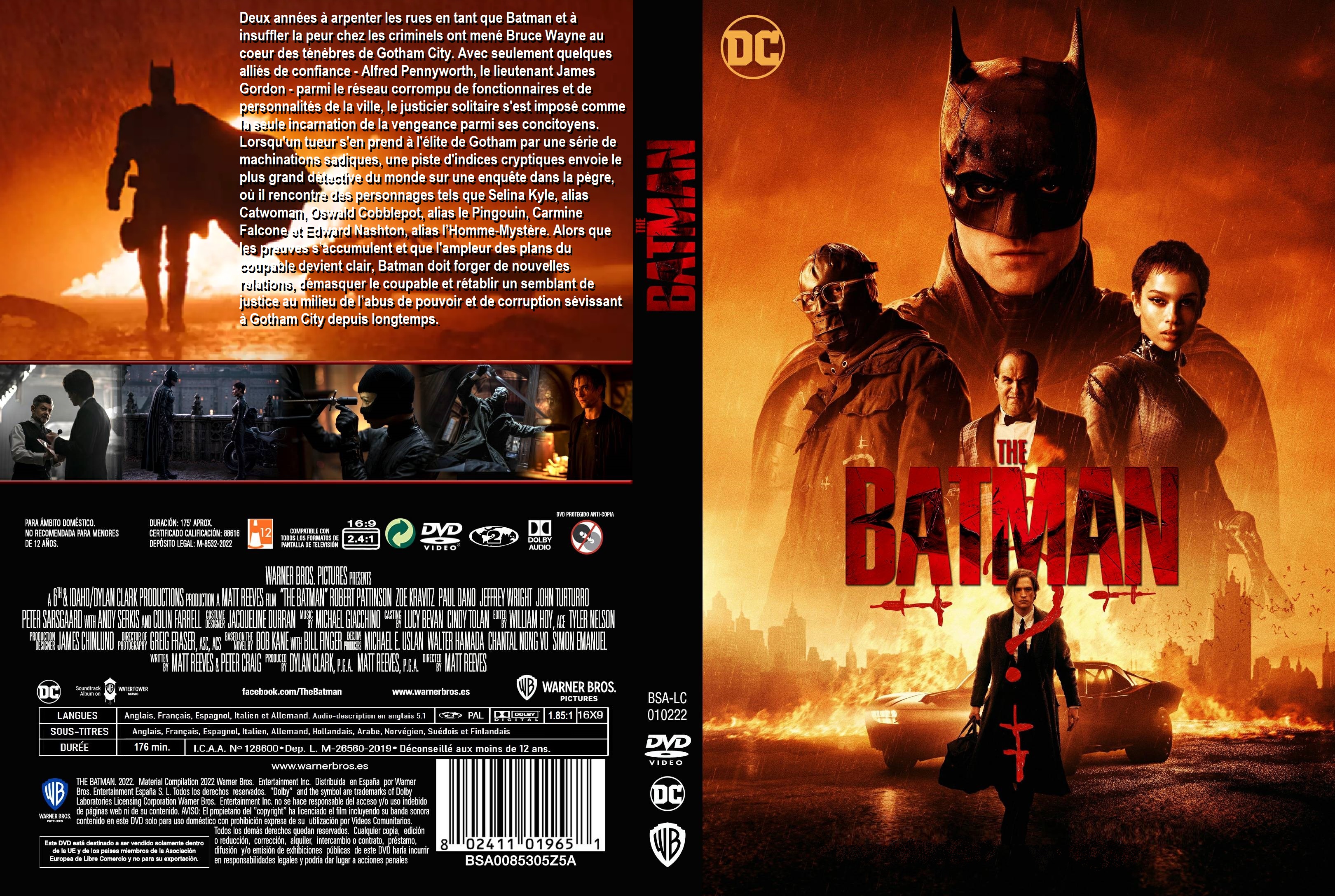 Jaquette DVD The Batman custom