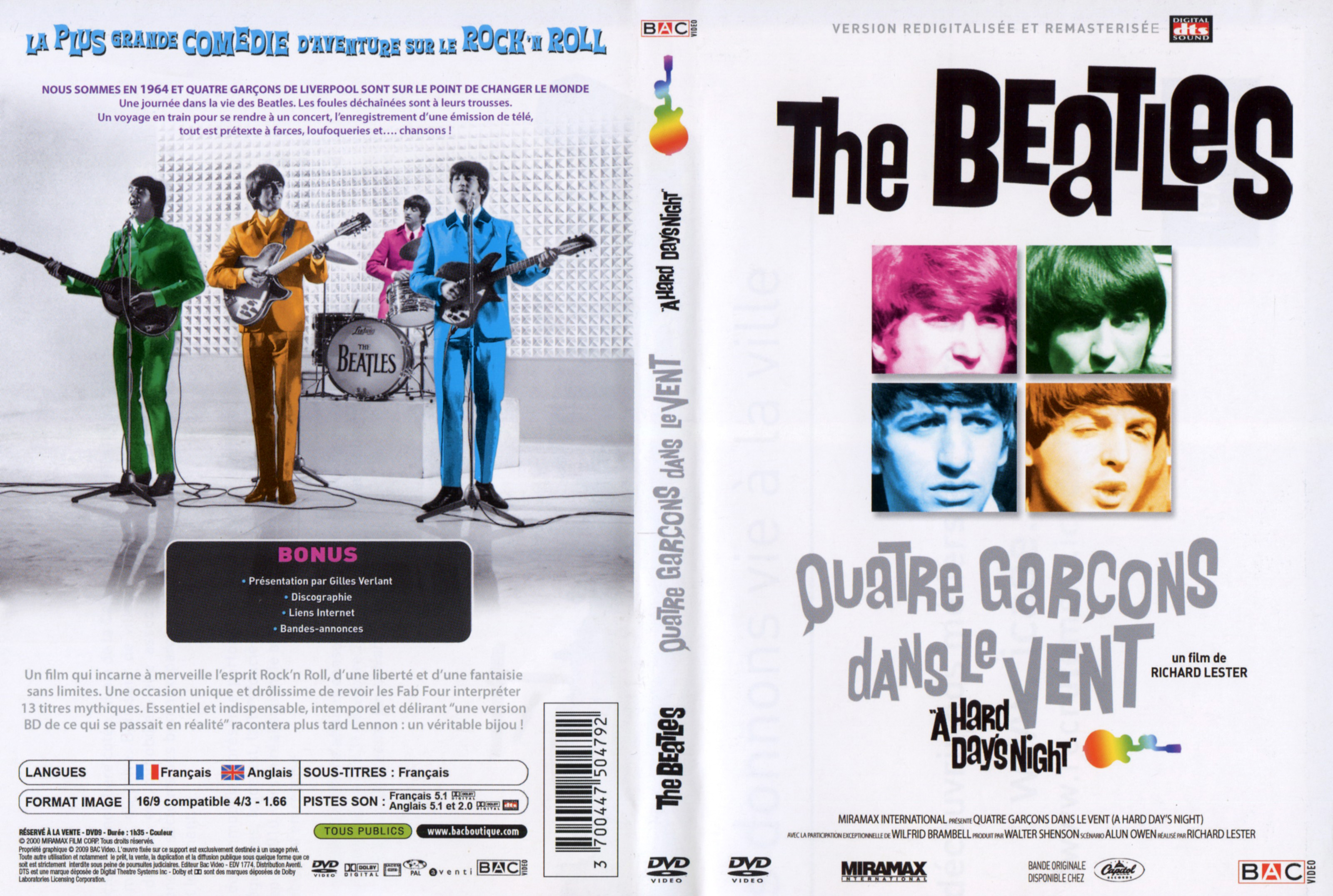 Jaquette DVD The Beatles A hard day s night v2