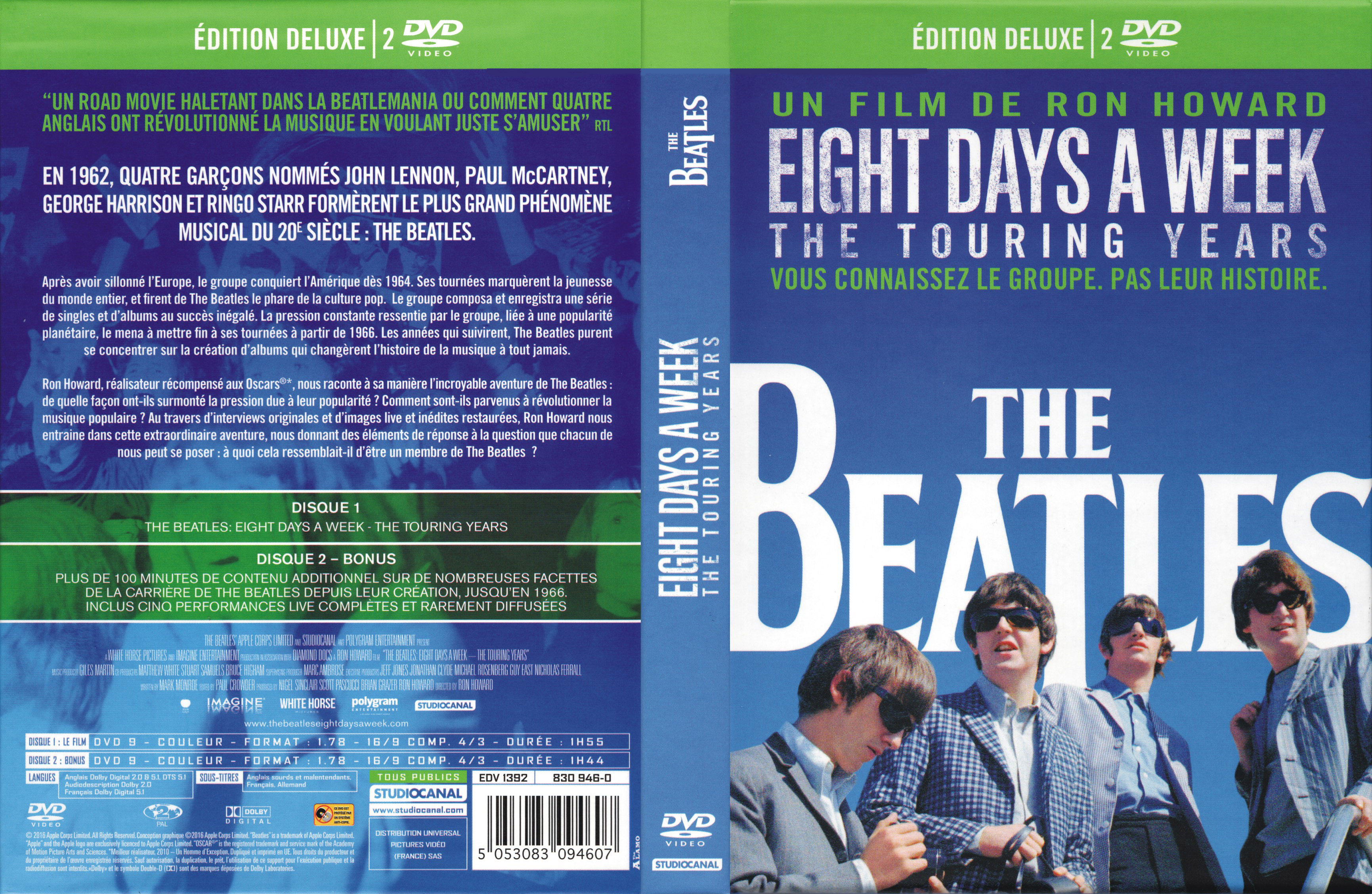 Jaquette DVD The Beatles Eight days a week - The touring years